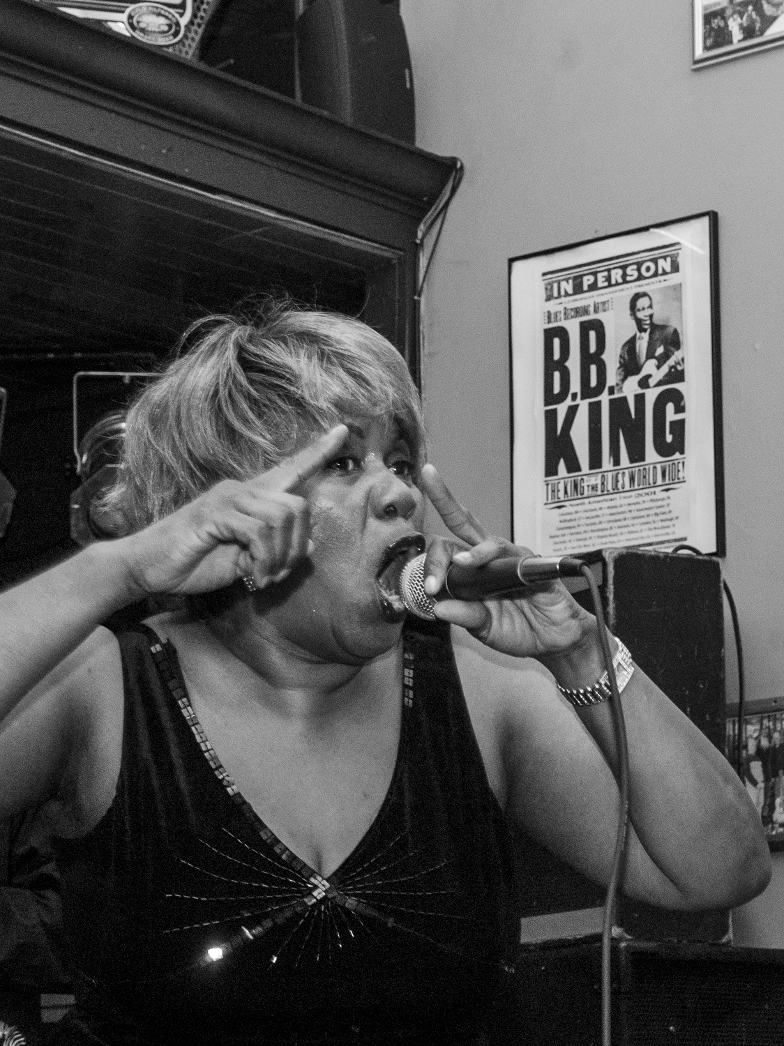 Shirley King, daughter of blues legend B.B. King performs at Flappers Bar and Grille in Mount Vernon.