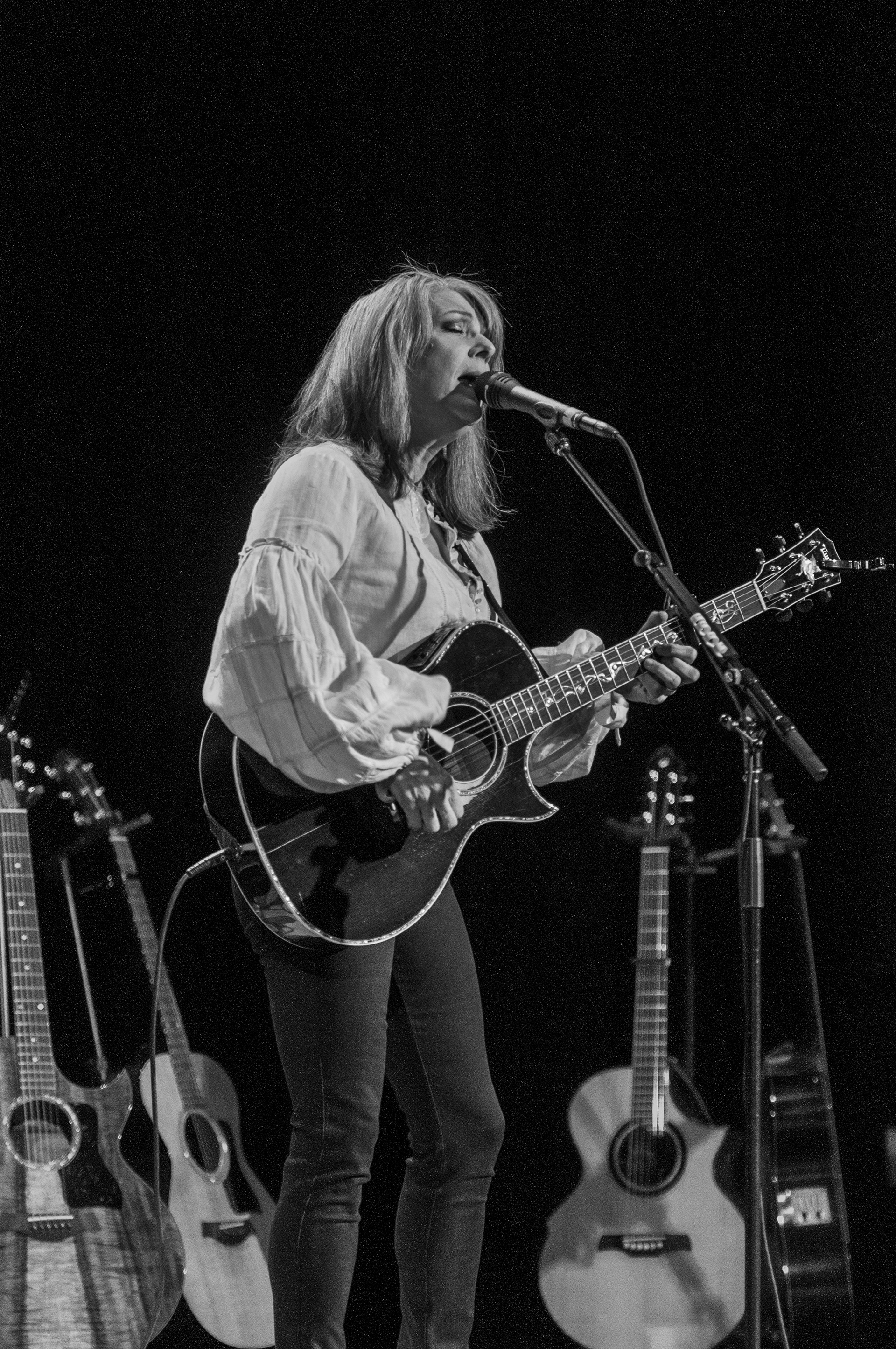 Country and bluegrass singer Kathy Mattea performs on the stage at the Woodward Opera House in Mount Vernon, Ohio.