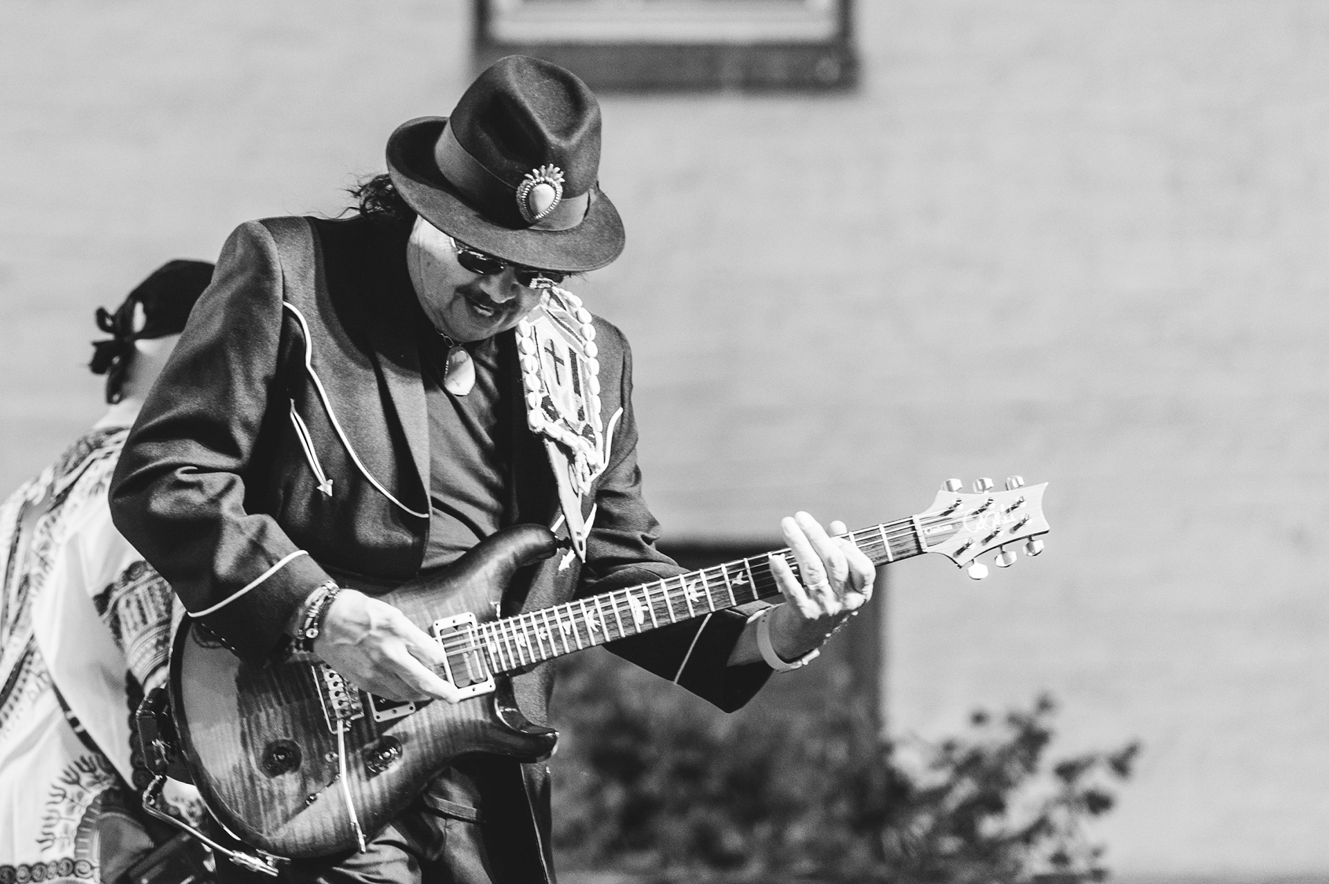 Guitarist Jose Madrigal performs on the main stage during a music festival in Mount Vernon, Ohio.