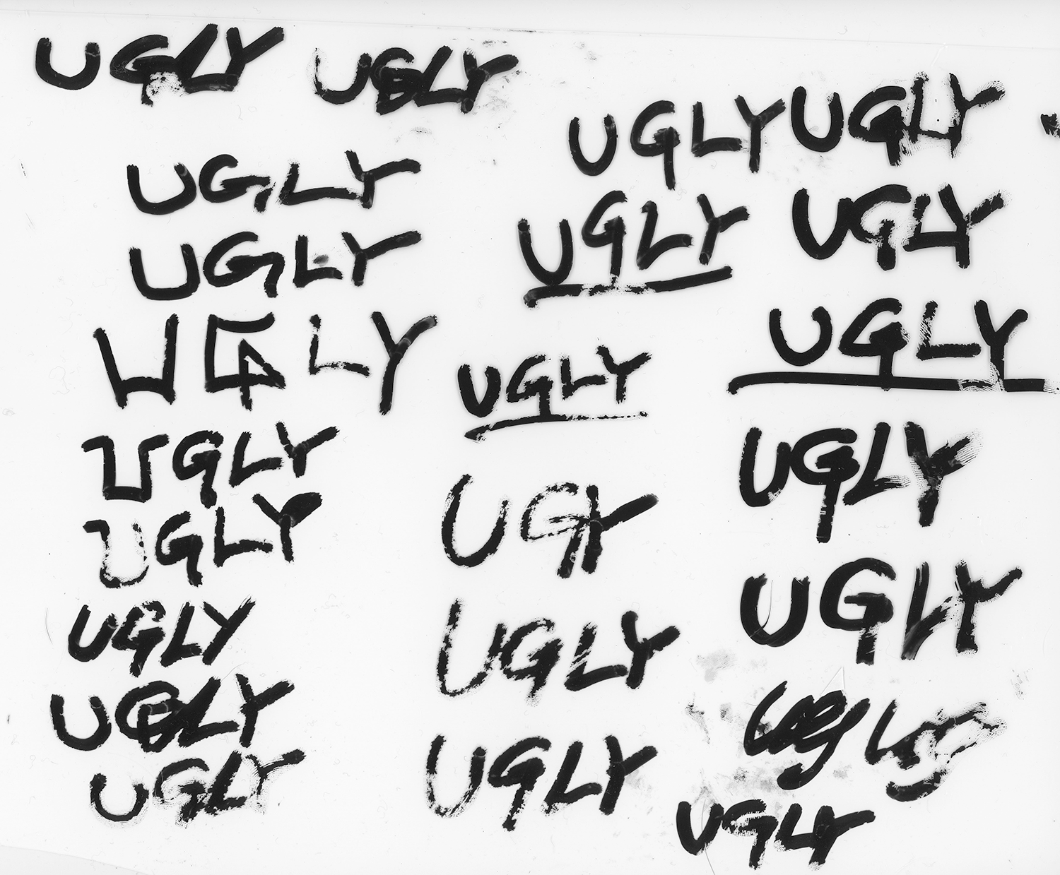 My favorite part of this process; so many ugly's to choose from!