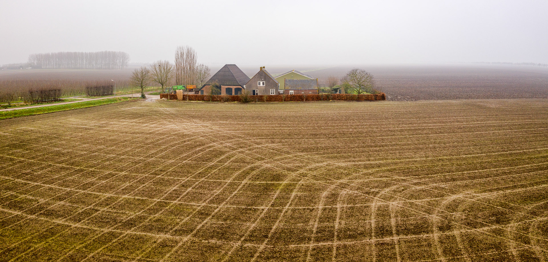 Panorama of Dutch farm