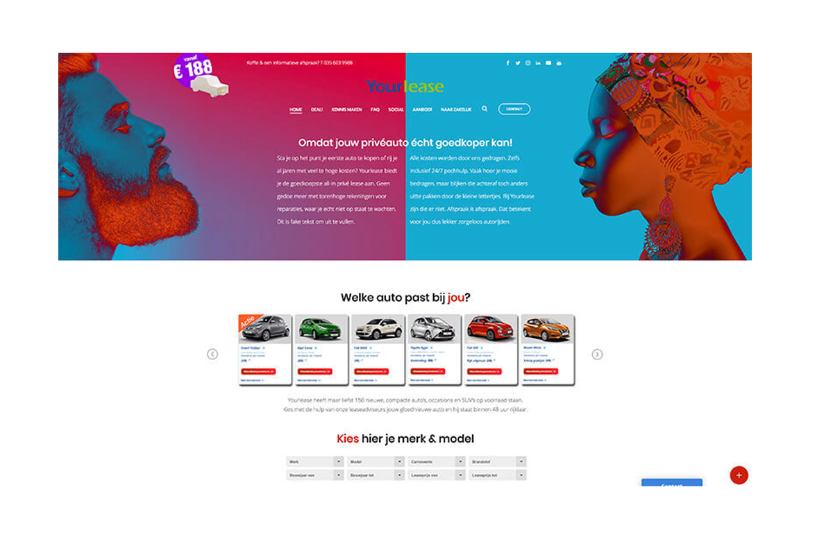 Ontwerp website Yourlease