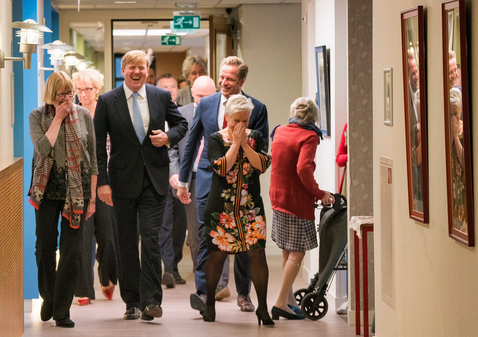 King Willem Alexander visiting the elderly home