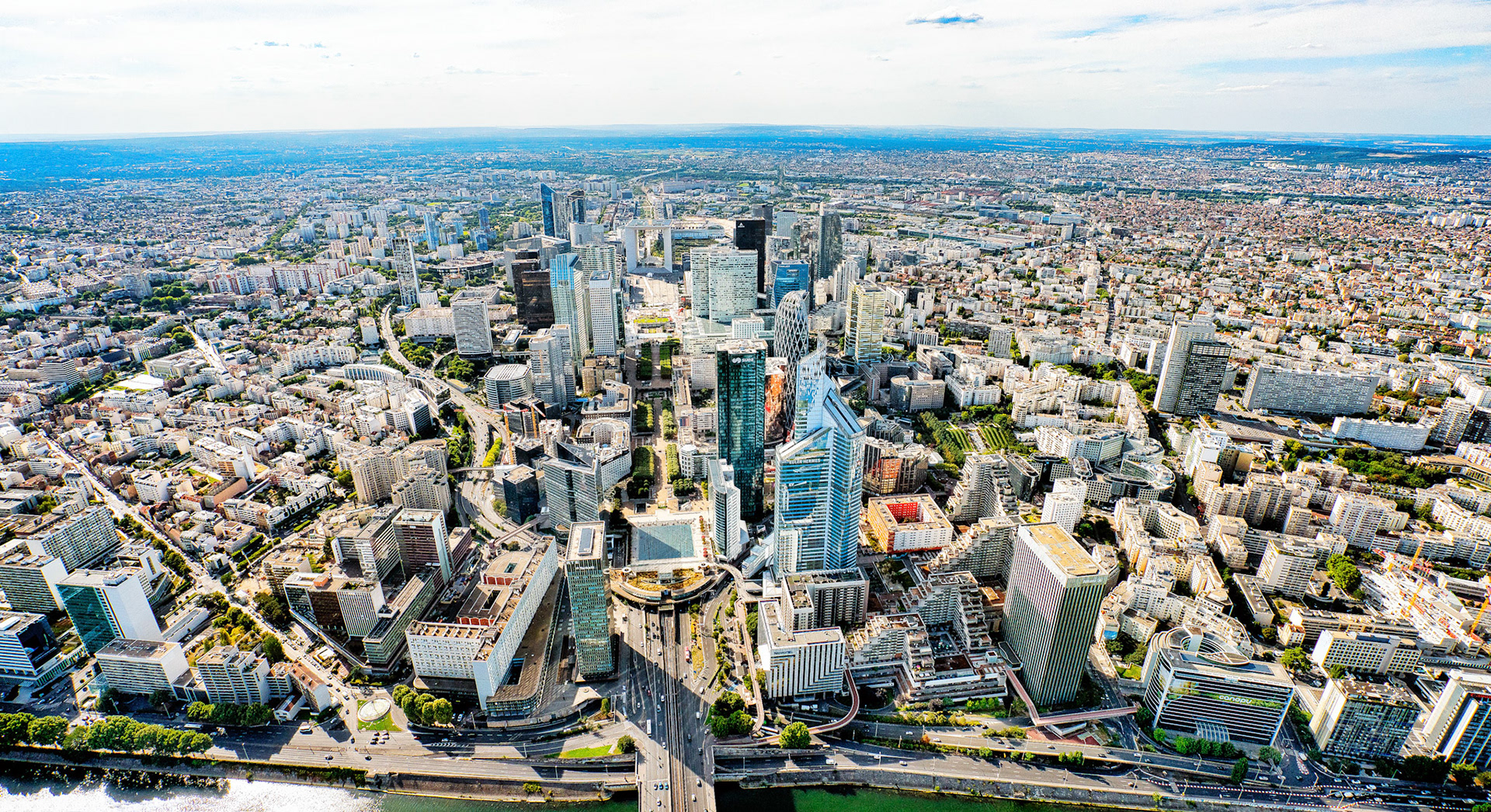 Aerial of La Défense, Paris France