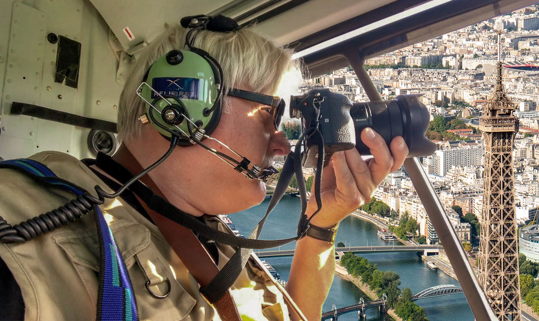 With the Helifirst AIRBUS SQUIRREL AS 355N Twin above Paris, France