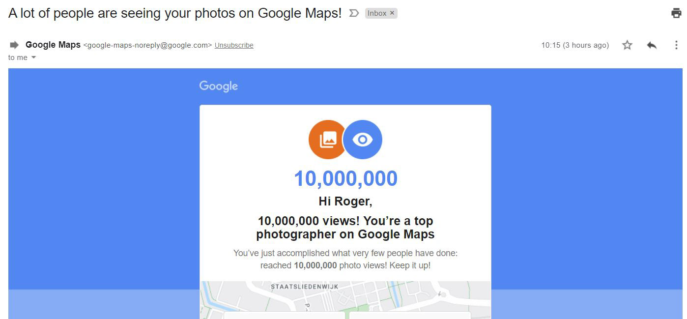 Google Certificate for 10 million views.