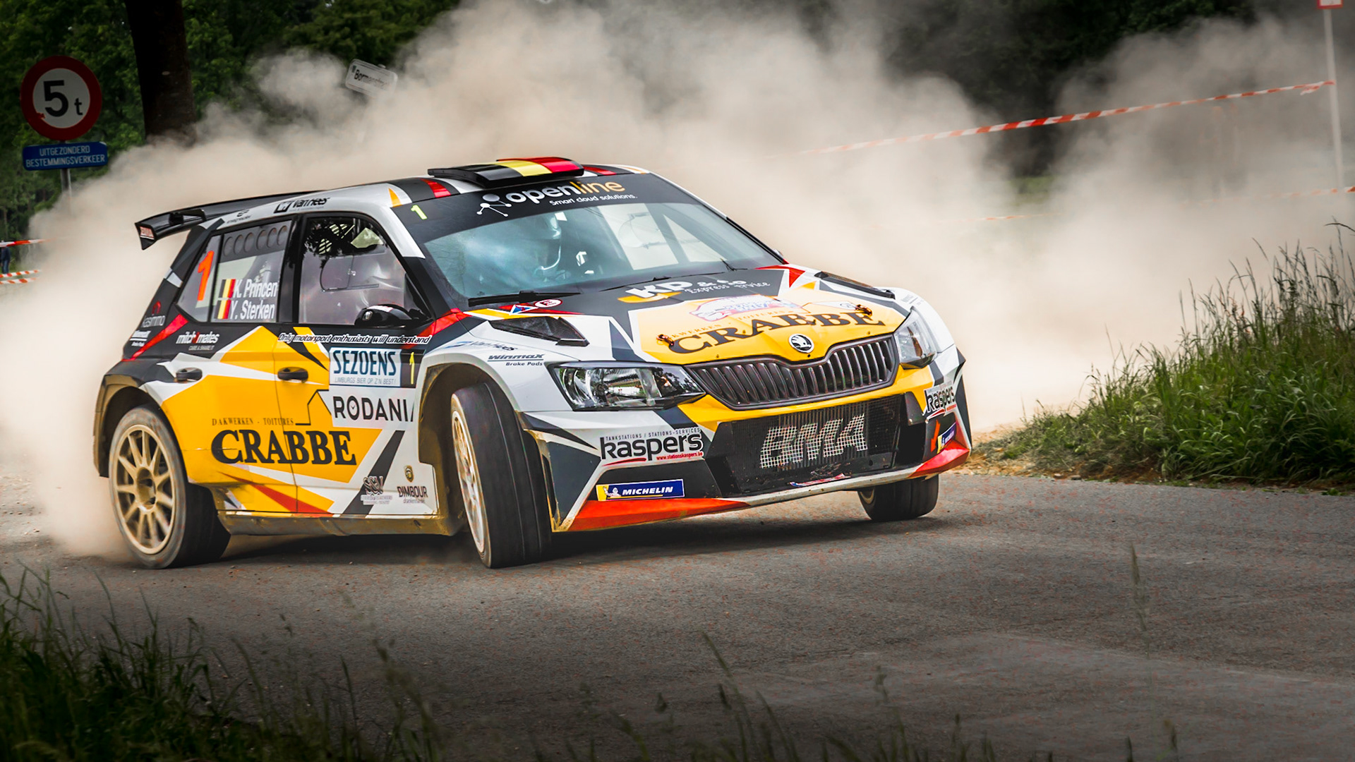 Seizoensrally Bocholt; Skoda van Princen.