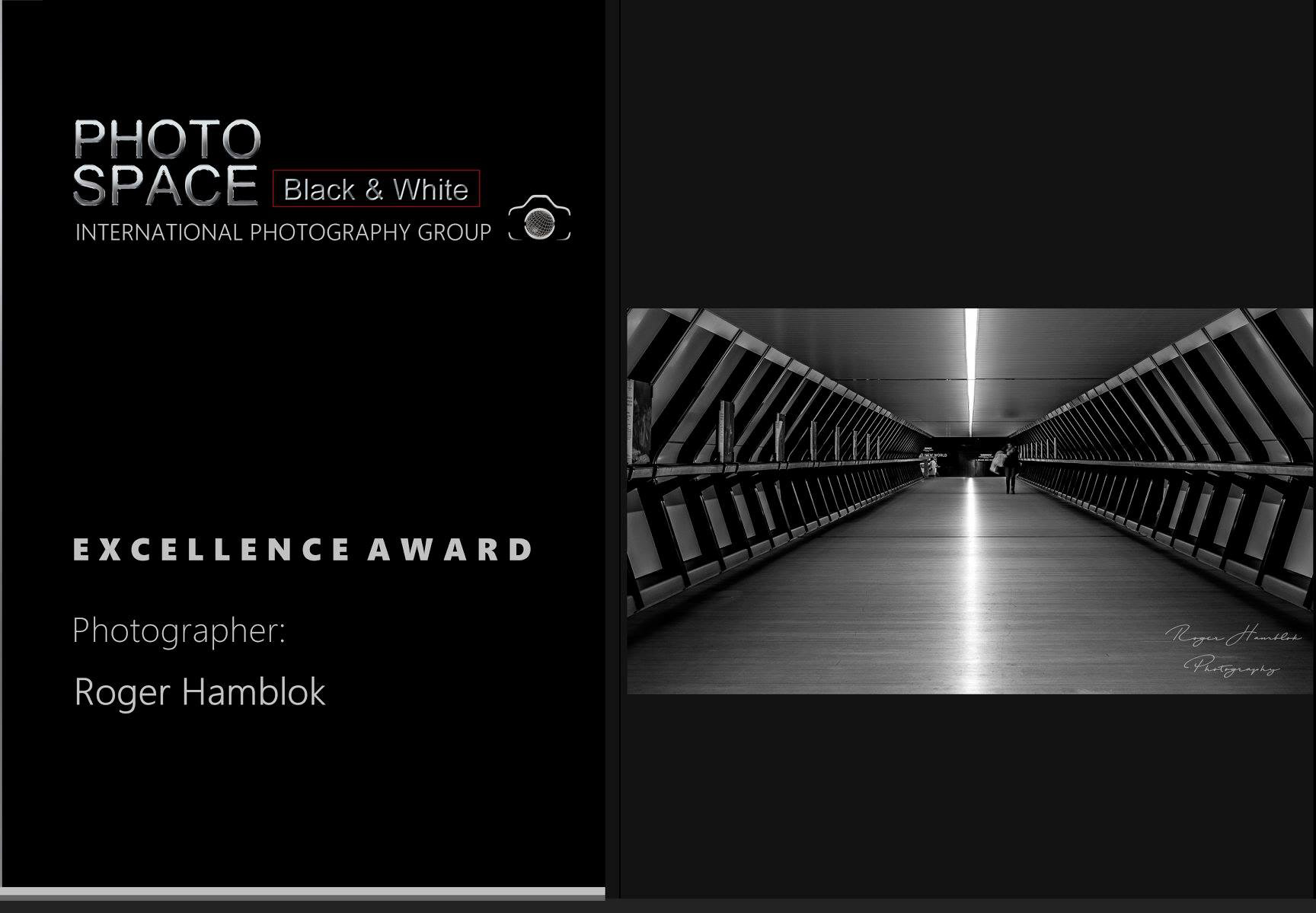Award of Excellence from Photo Space Black & White