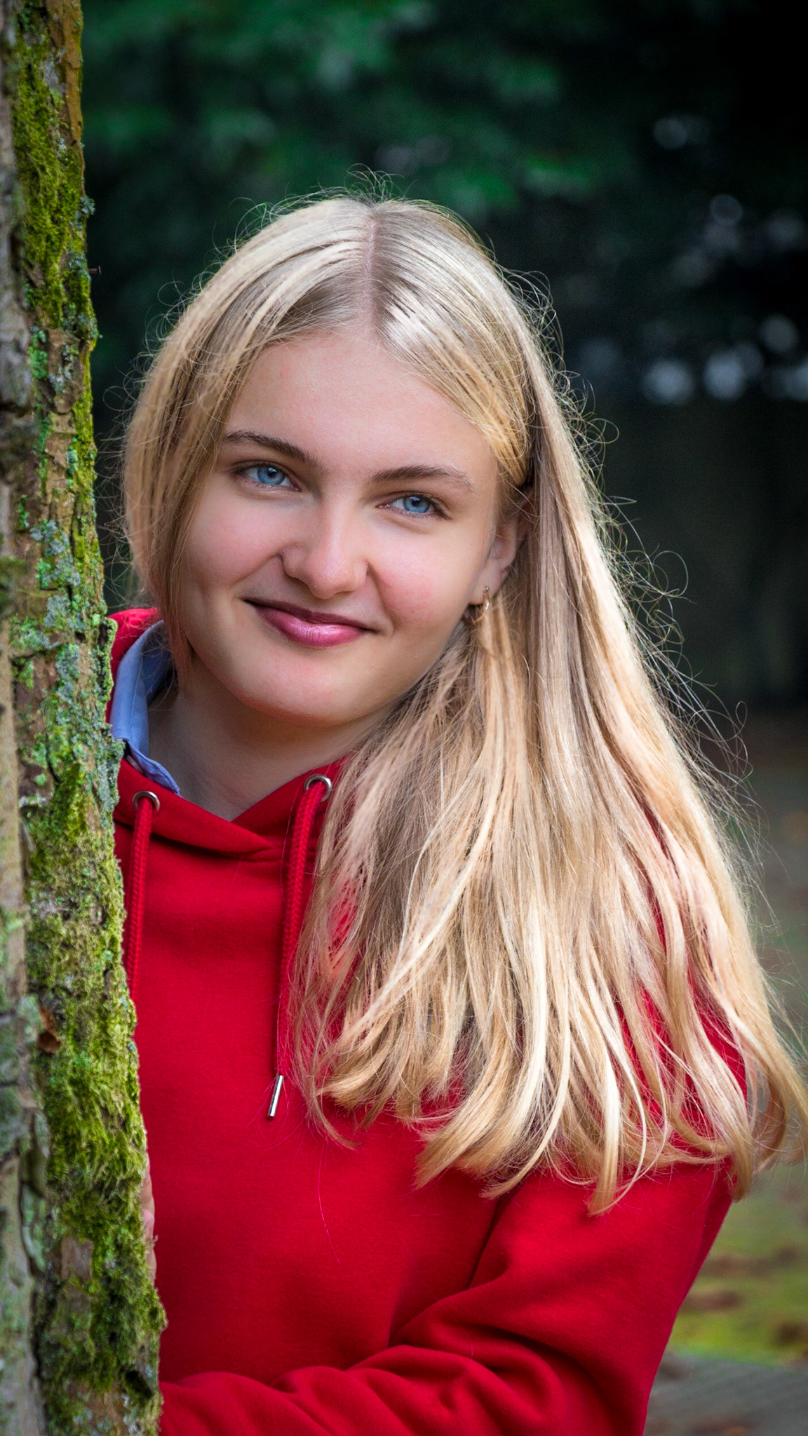 Model Jette buiten in Burgemeesterpark Lommel