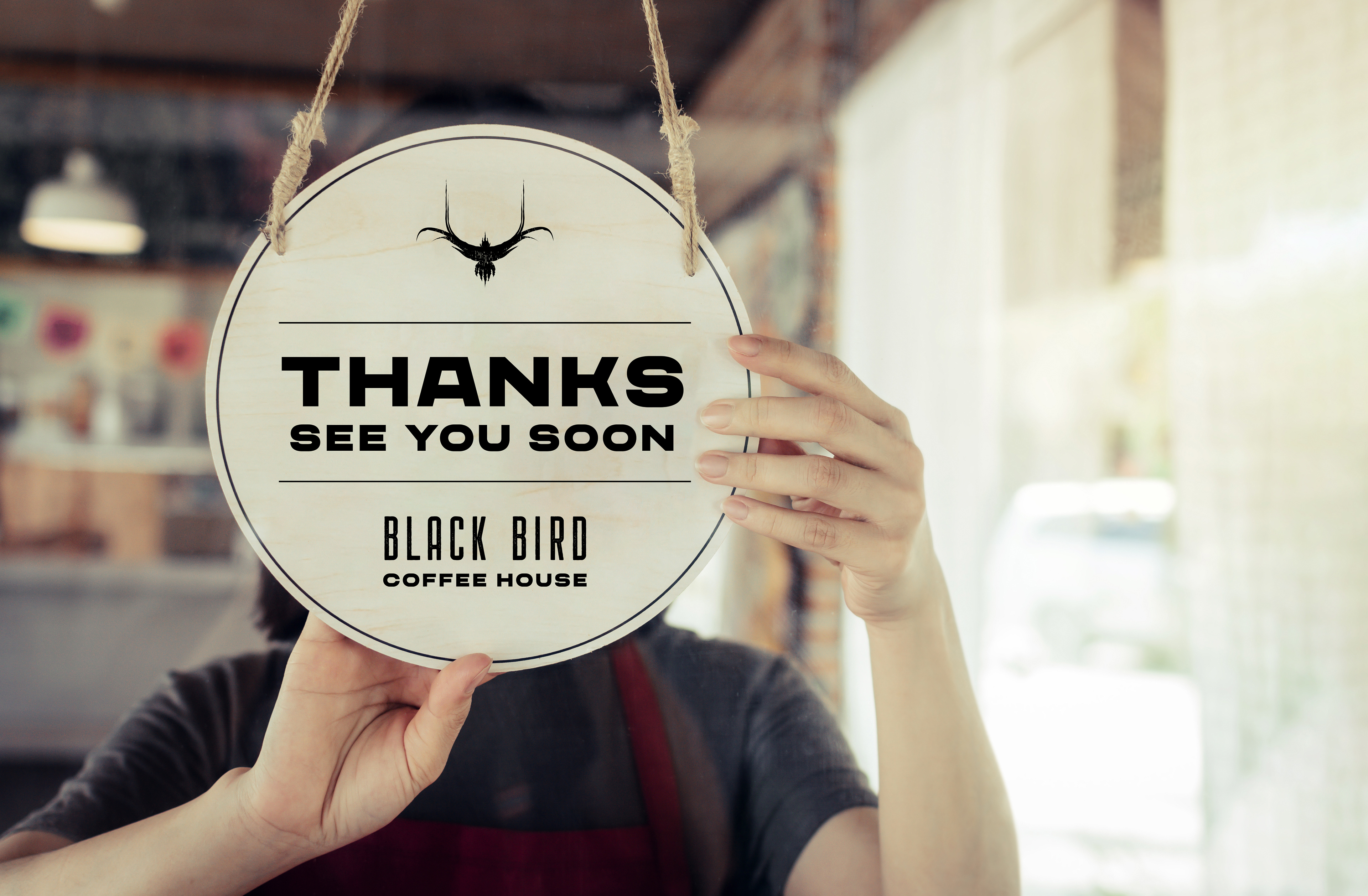 BlackBird thank you sign