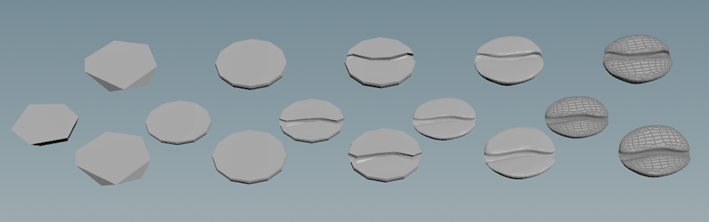 Bean maker HDA: various levels of detail possible