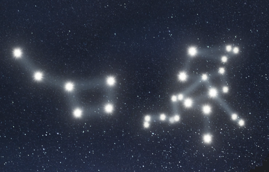 Image of Ursa Minor and Hercules constellations