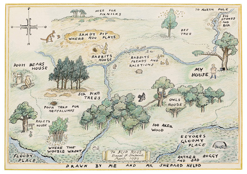 Original map by E.H. Sheppard