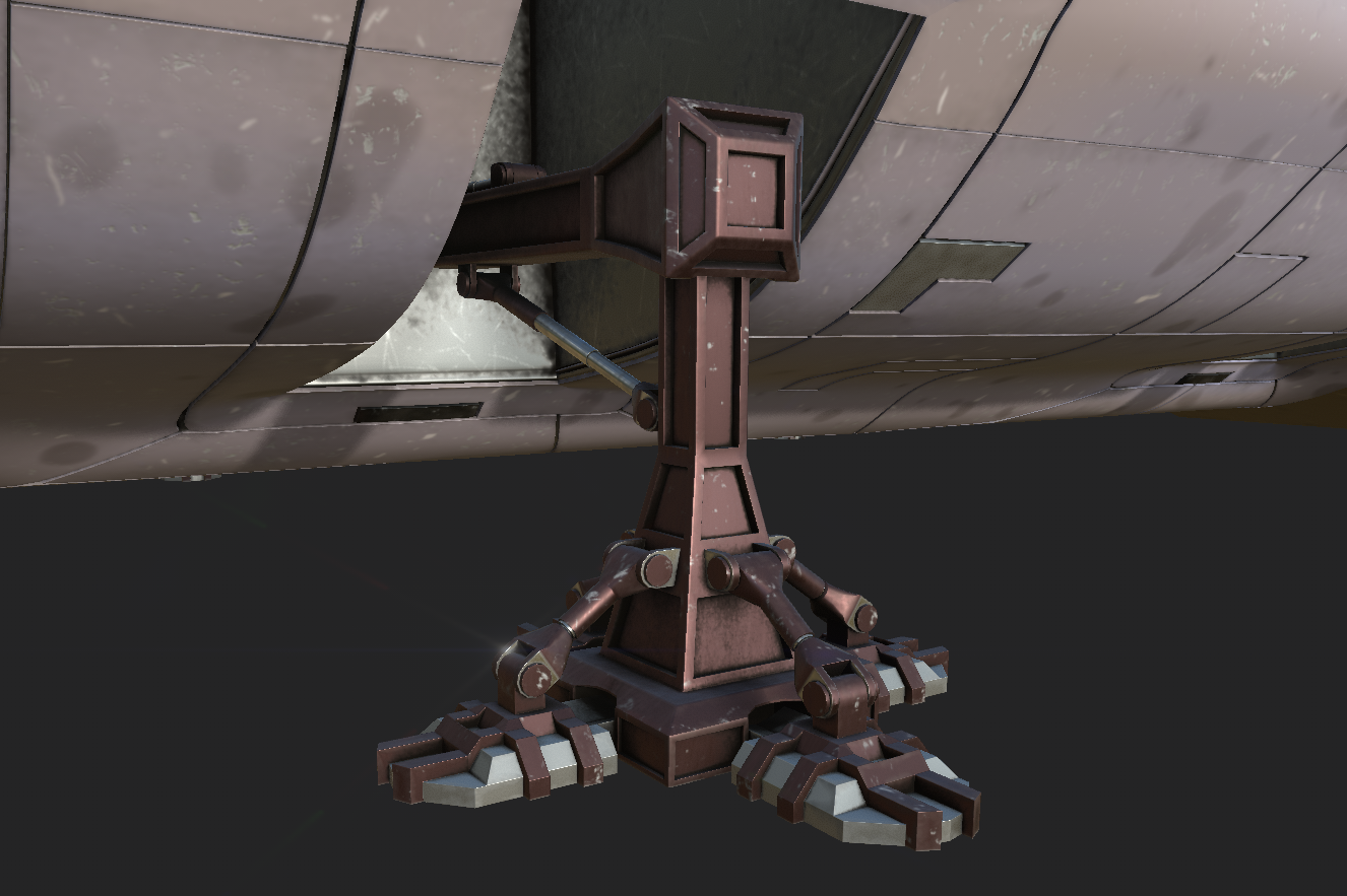 Spaceship texture WIP closeup
