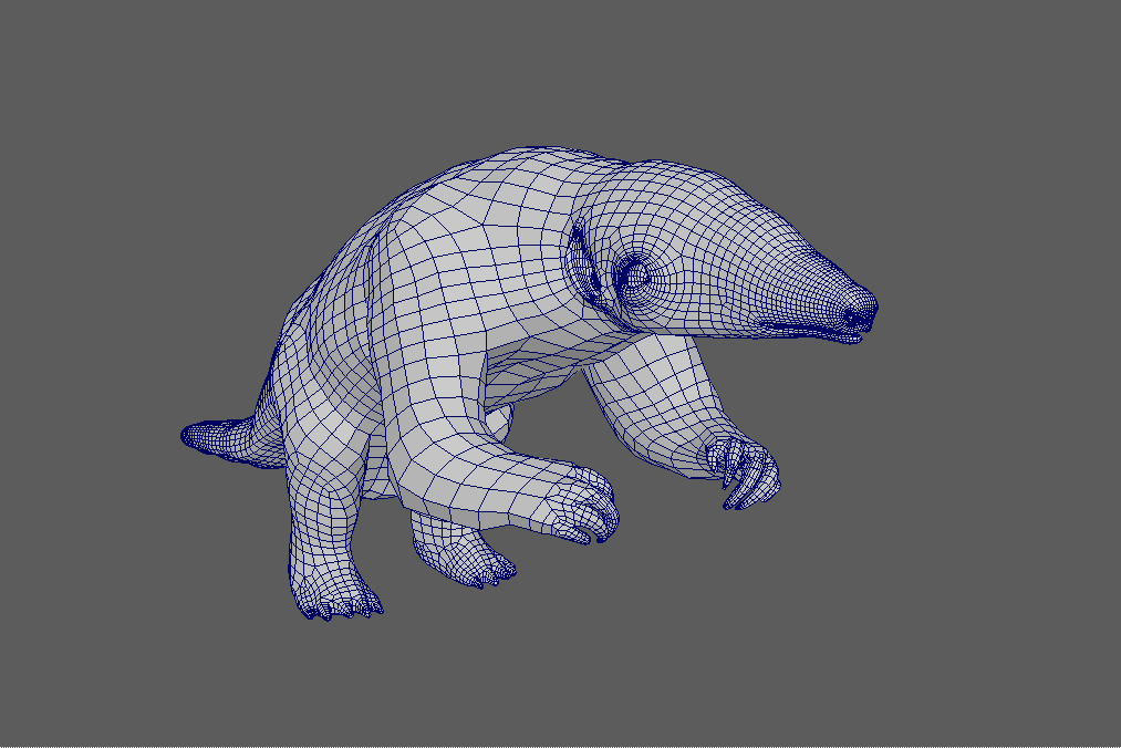 Retopologized body mesh