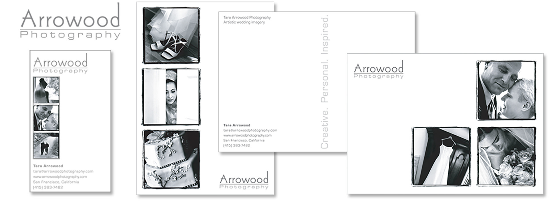Logo, Cards, and Marketing Postcards for Wedding Photographer