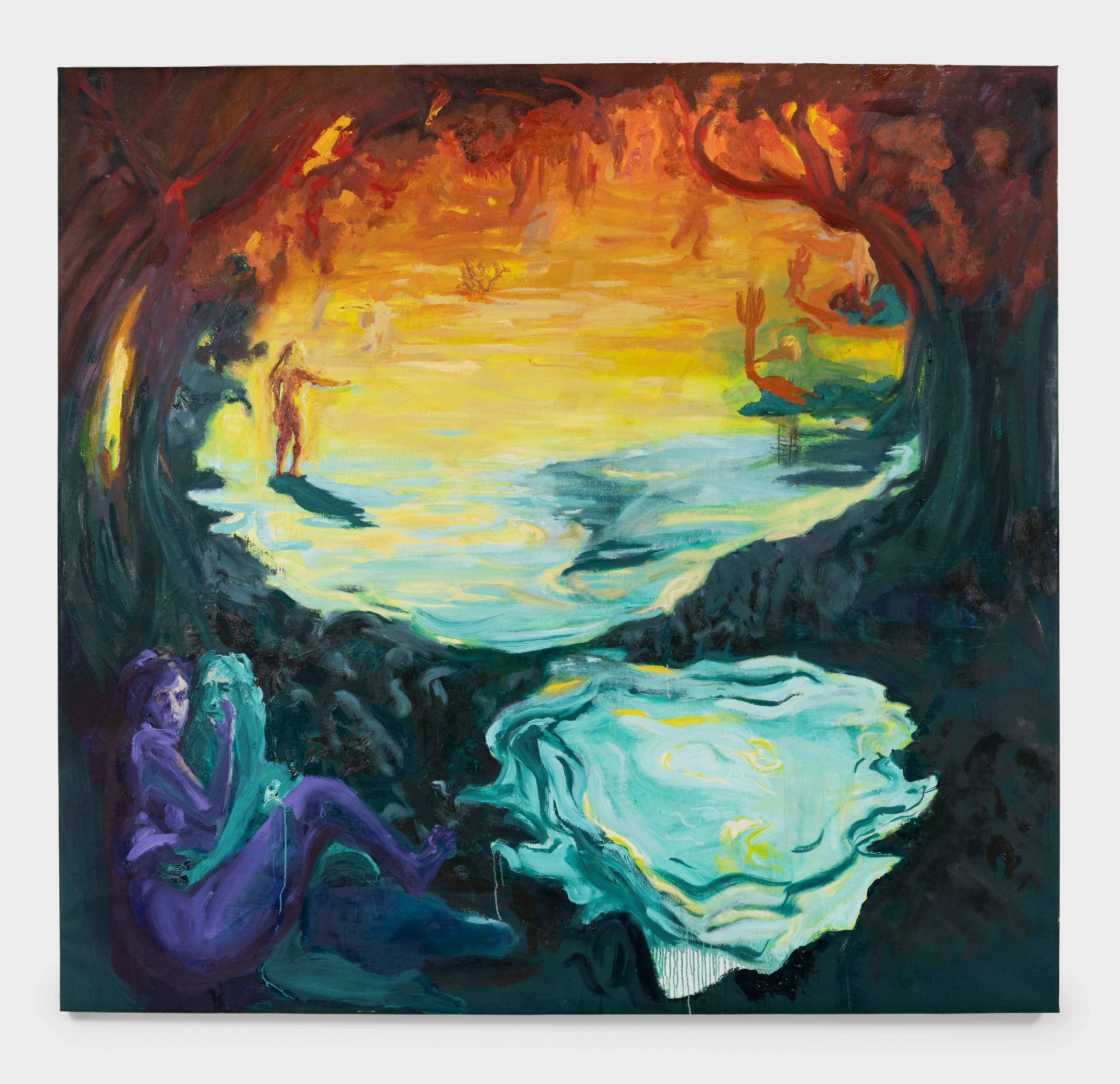 Toxic | oil and acrylic on linen canvas | 84 by 90 by 2 inches | 2023