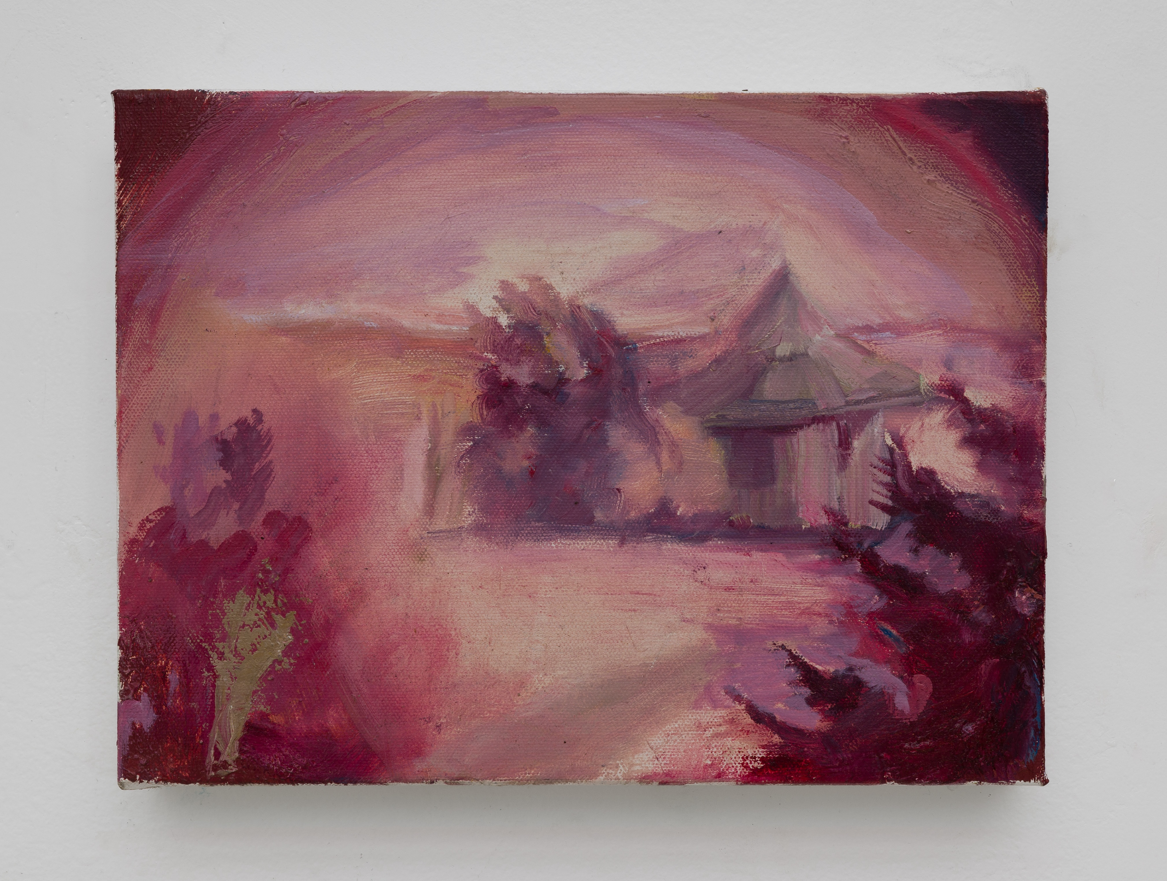 Artist Hut | plein air oil on canvas |14 by 12 by 3 inches | 2024