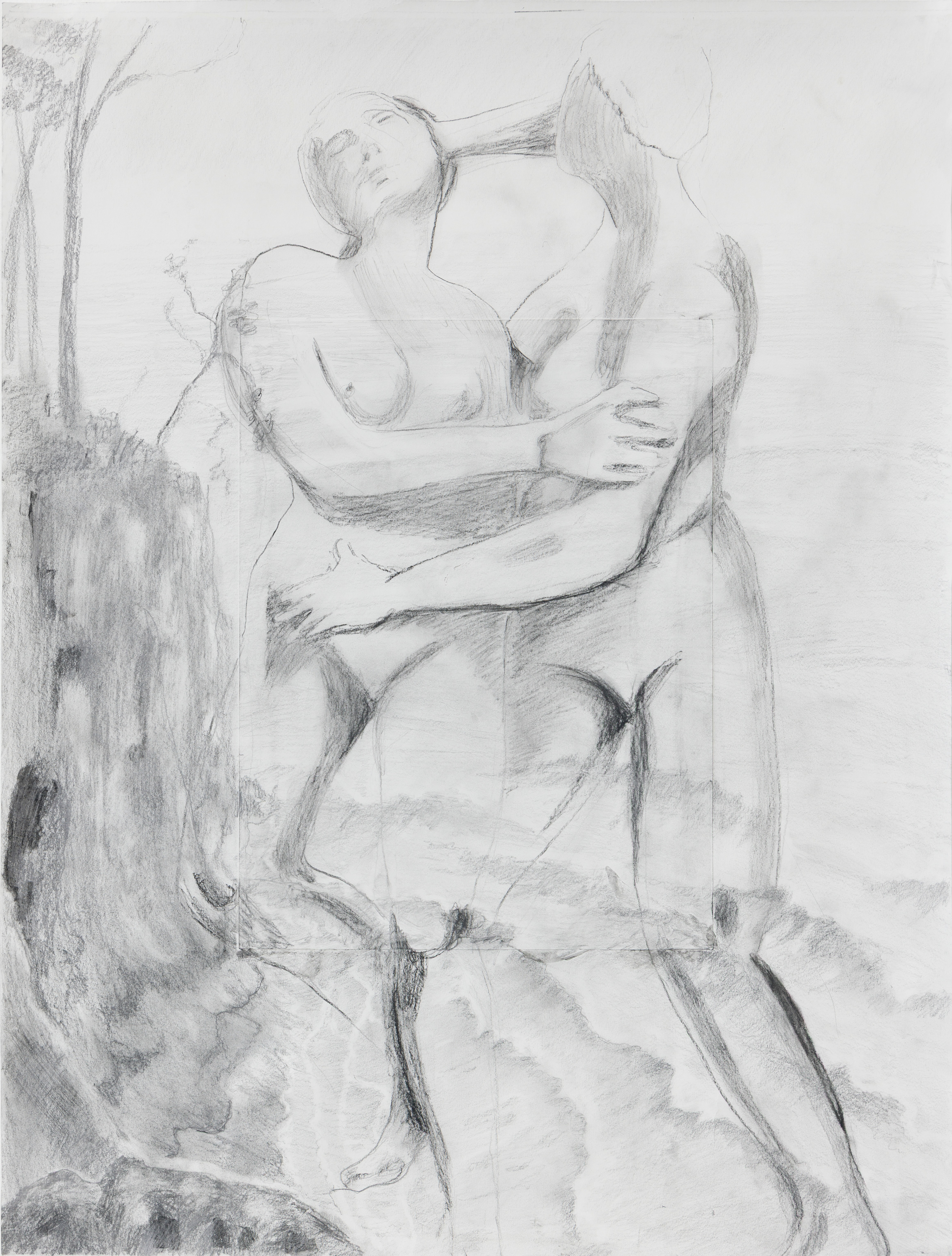 ConFlix | charcoal and graphite on paper | 24 by 18 inches | 2025