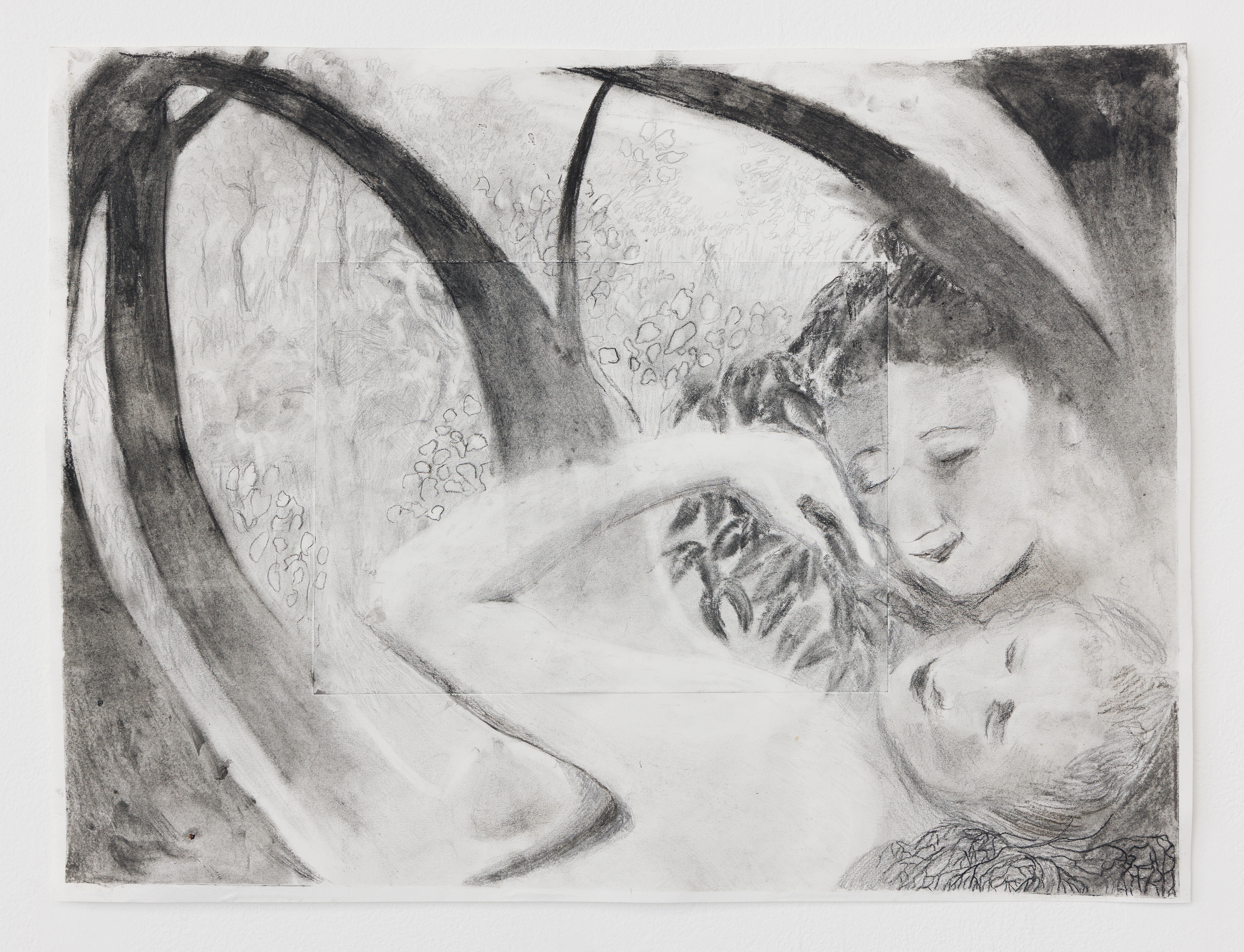 With Her | charcoal and graphite on paper | 24 x 18 inches | 2025