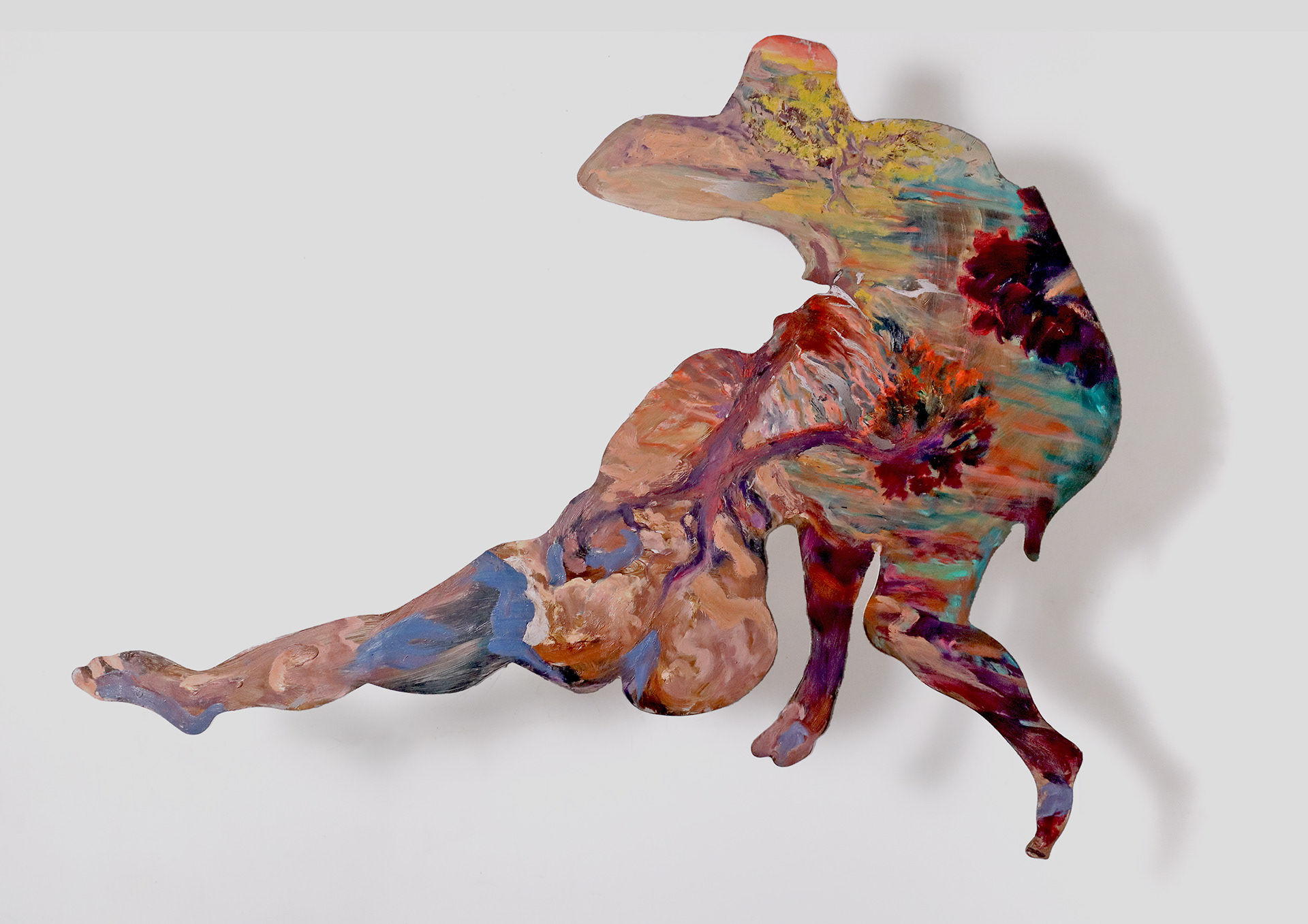 Water People | oil on plexiglass | approximately 53 by 48 by .25 inches | 2023