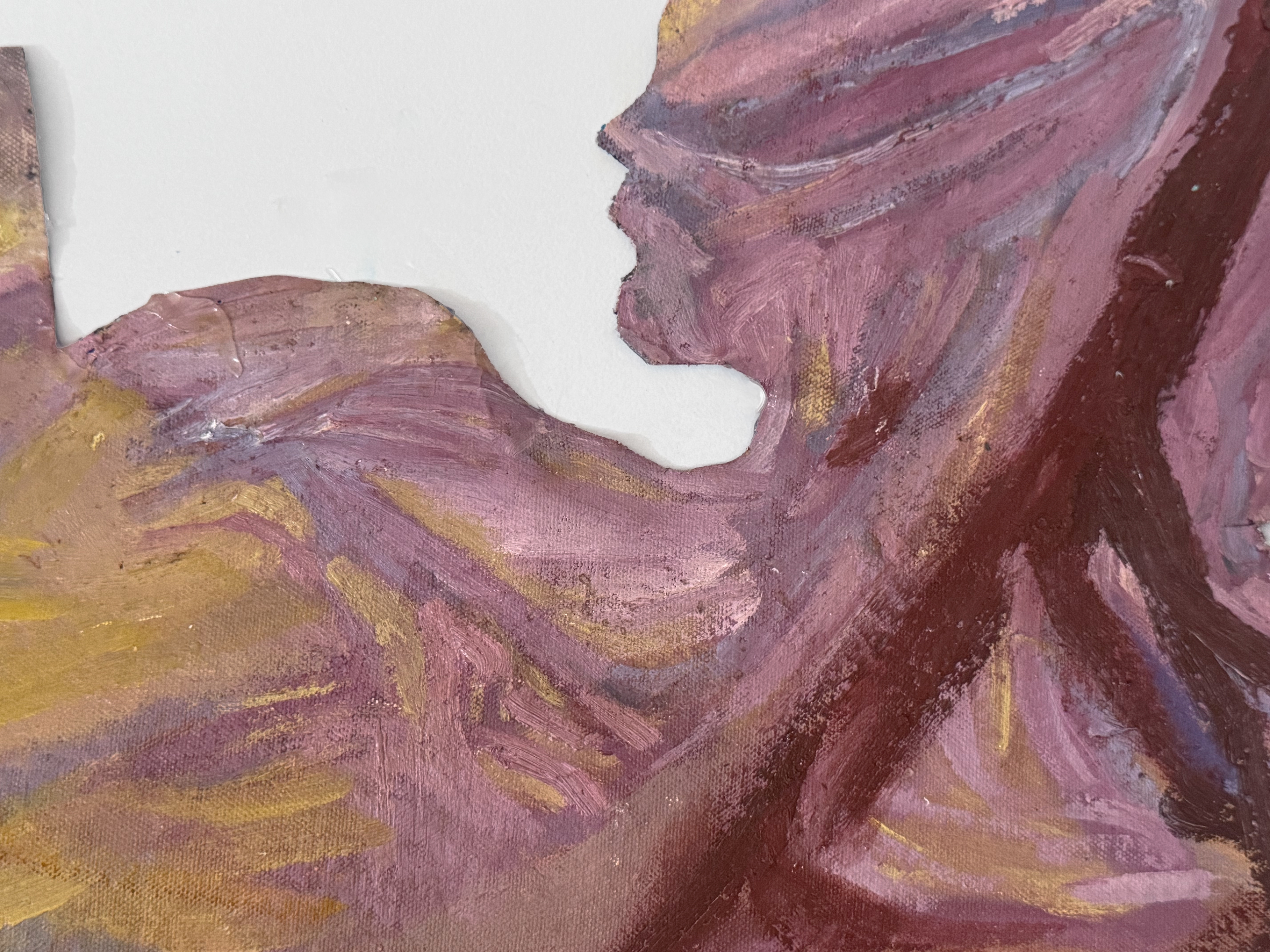 Sprout | oil on canvas with resin | approximately 96 by 54 by .15 inches | 2024