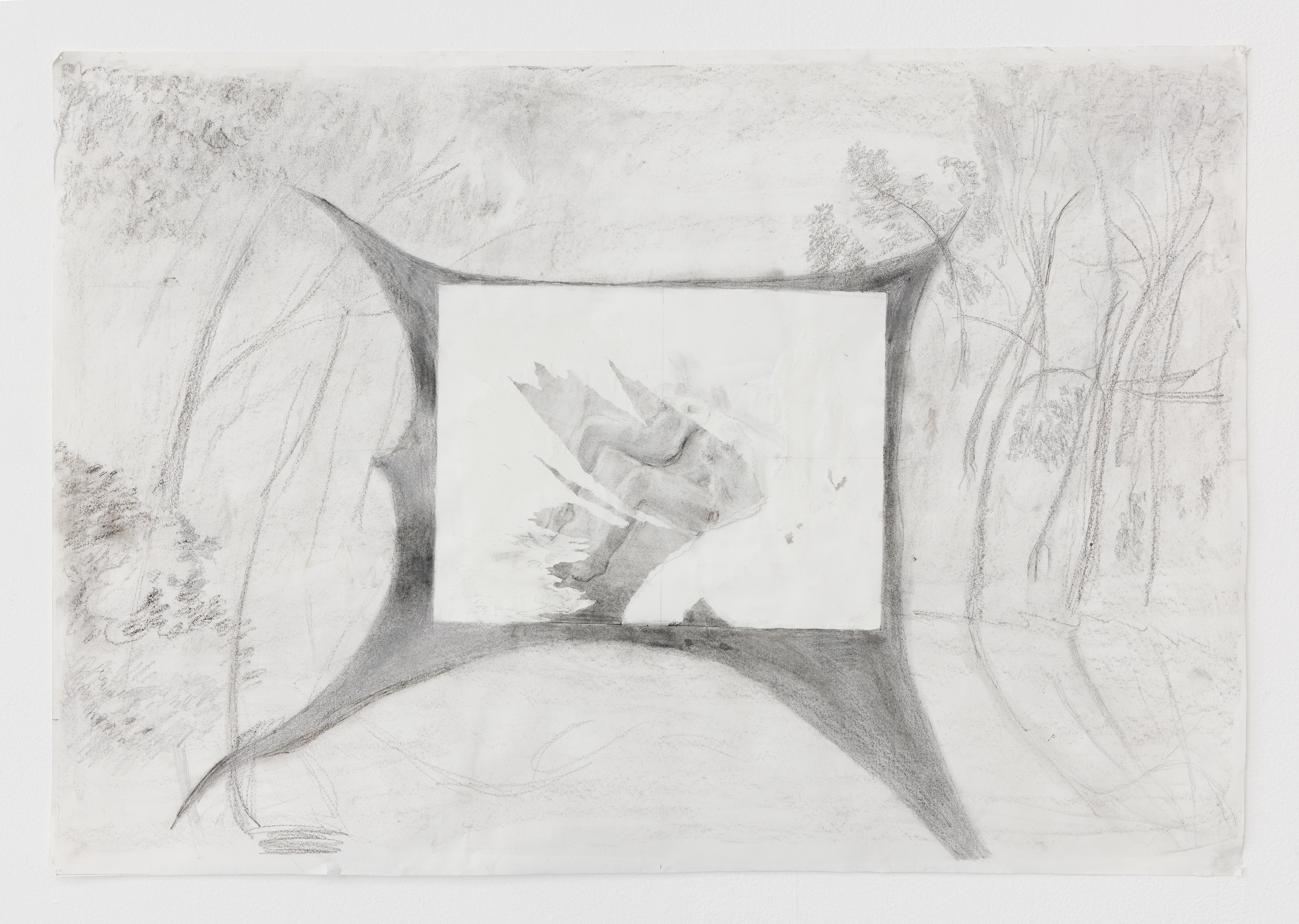 Long Weight | charcoal and graphite on paper | 24 x  33 inches | 2025
