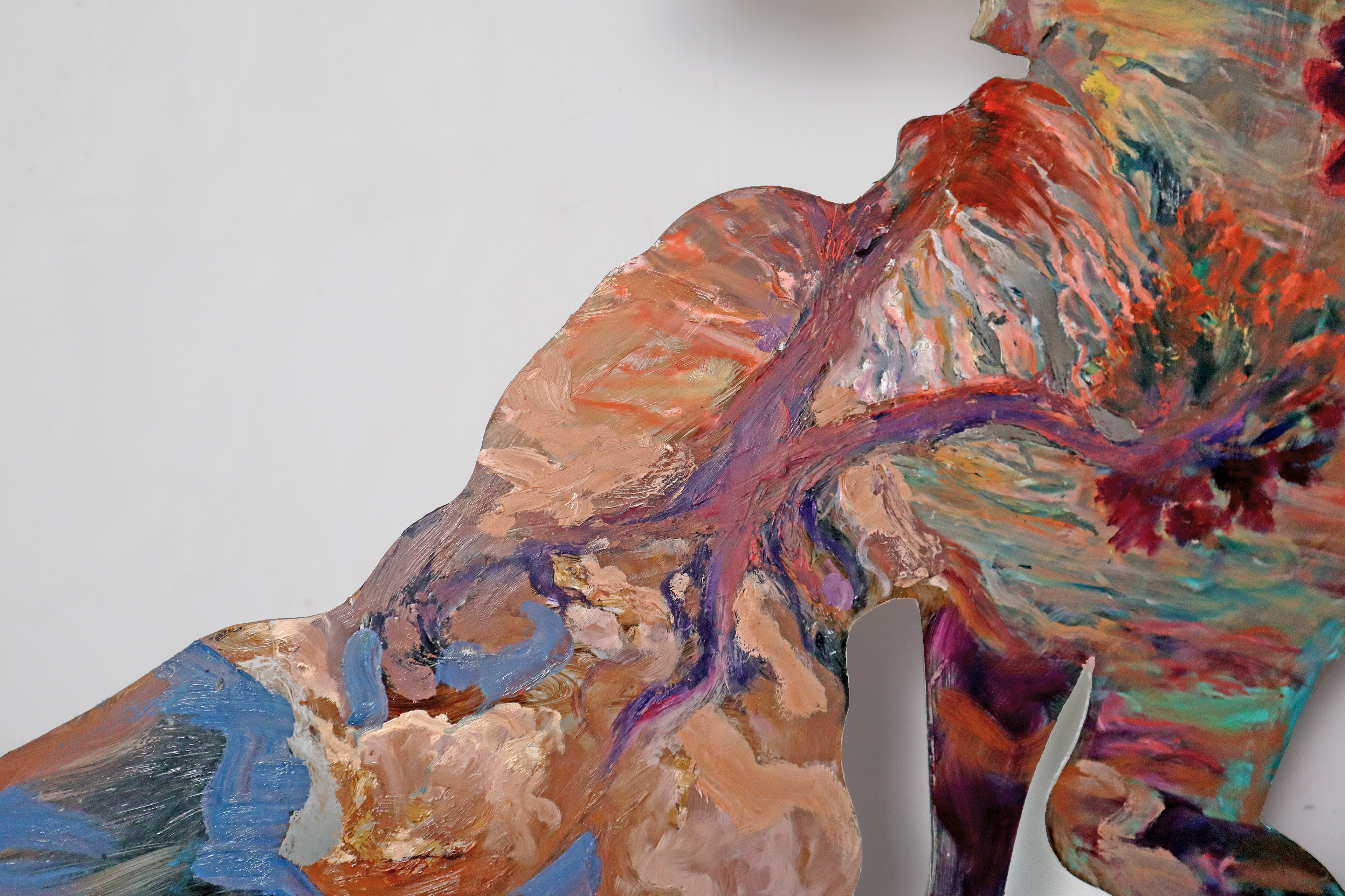 Water People | oil on plexiglass | approximately 53 by 48 by .25 inches | 2023