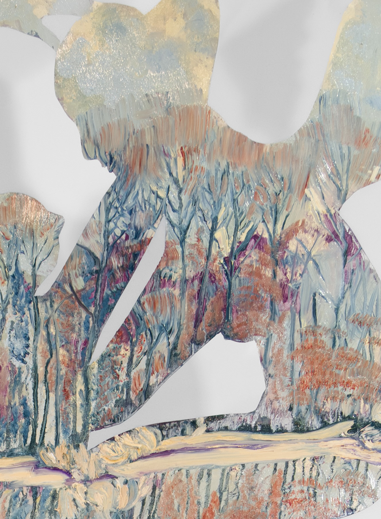 Limber | oil on aluminum | approximately 45 by 71 inches | 2025