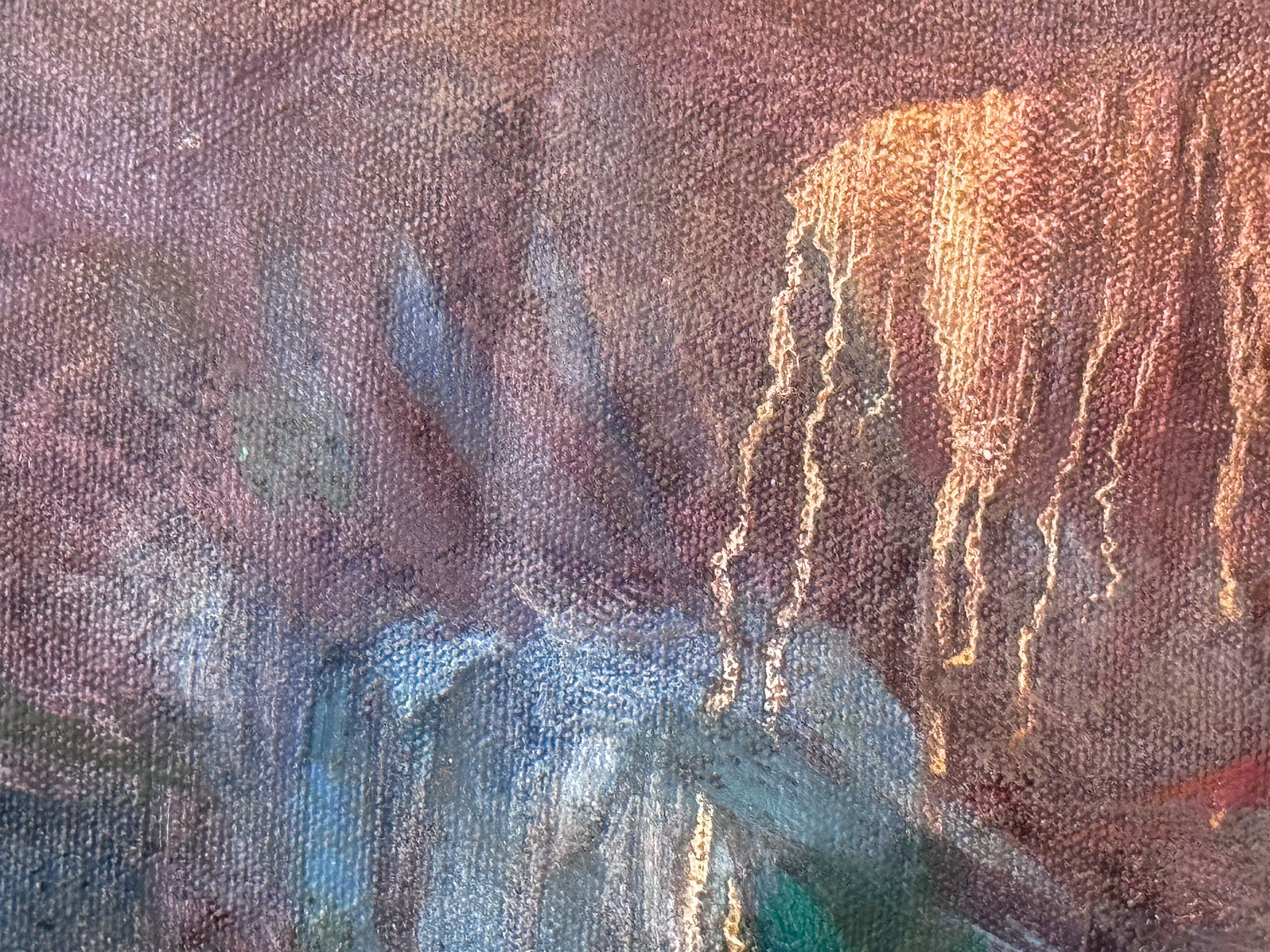 Sprout | oil on canvas with resin | approximately 96 by 54 by .15 inches | 2024