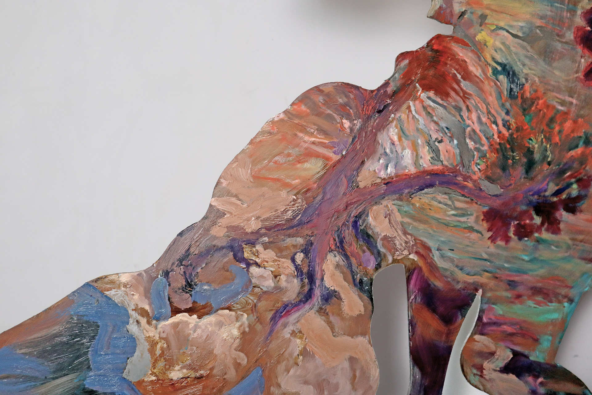 Water People | oil on plexiglass | approximately 53 by 48 by .25 inches | 2023