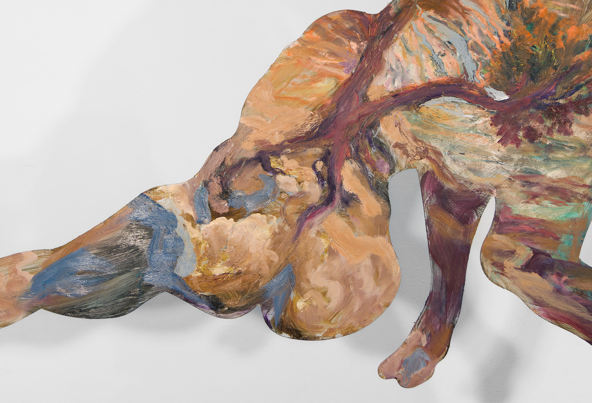 Water People | oil on plexiglass | approximately 53 by 48 by .25 inches | 2023