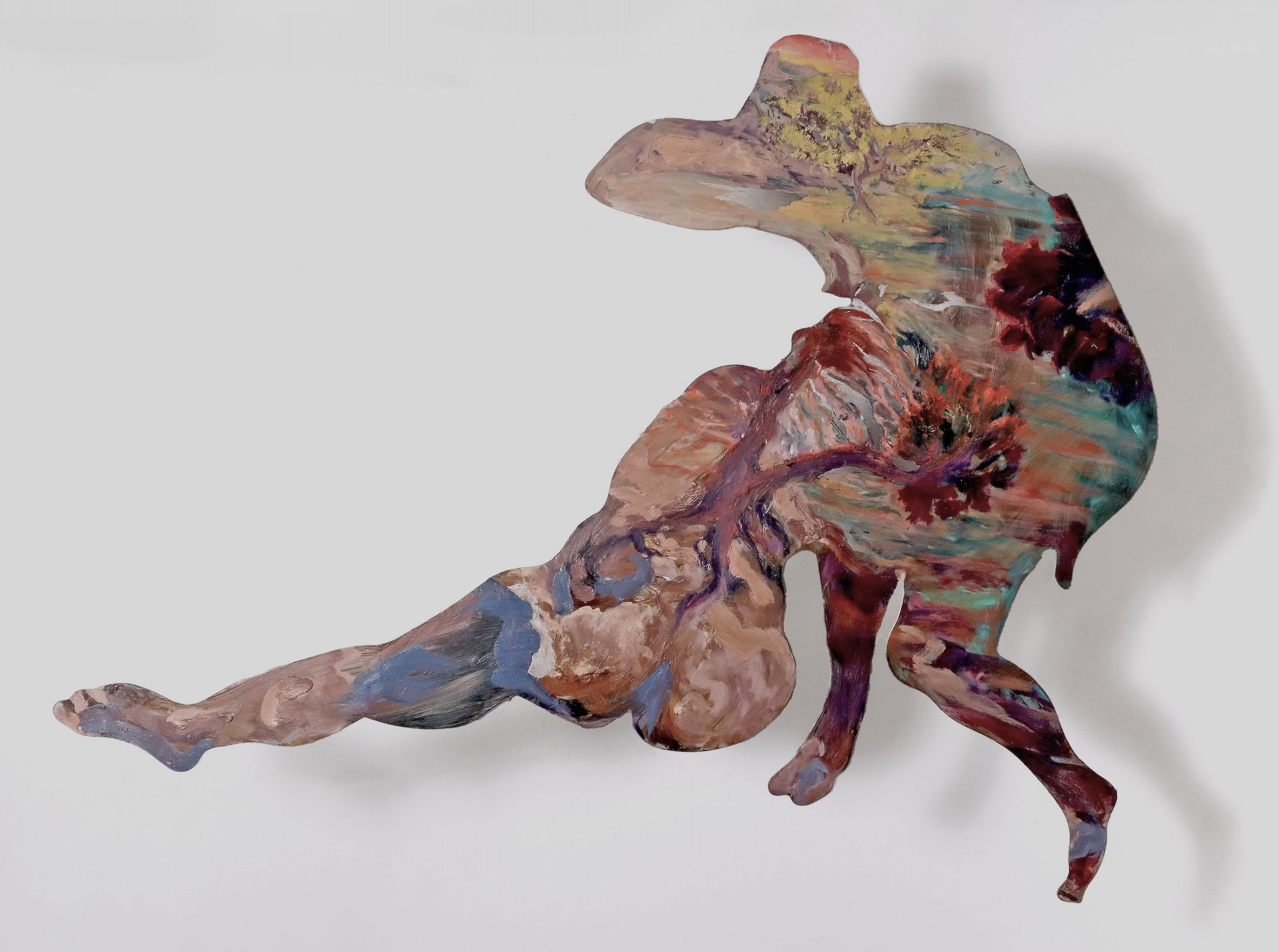 Water People | oil on plexiglass | approximately 53 by 48 by .25 inches | 2023
