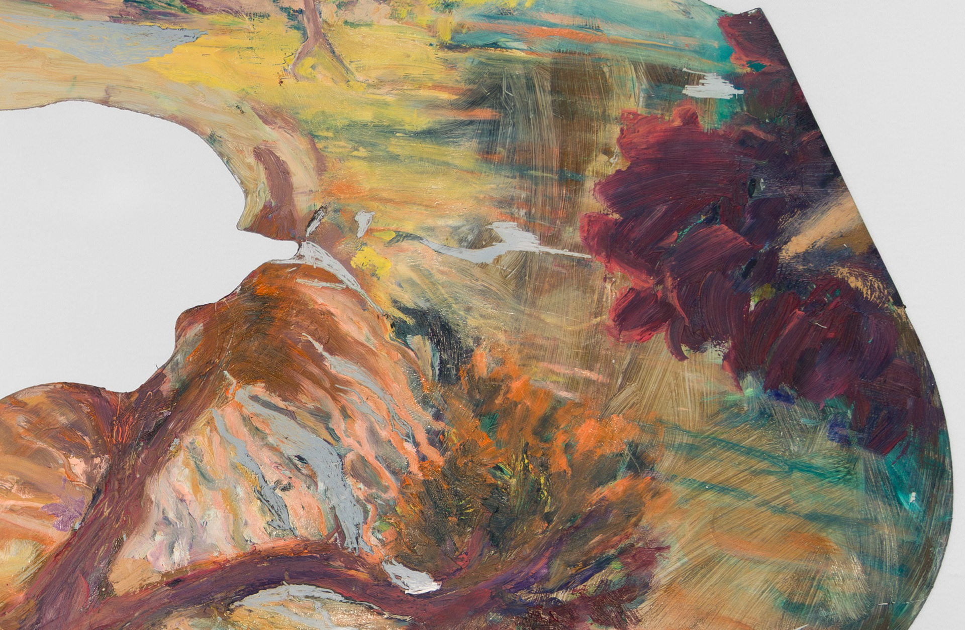 Water People | oil on plexiglass | approximately 53 by 48 by .25 inches | 2023