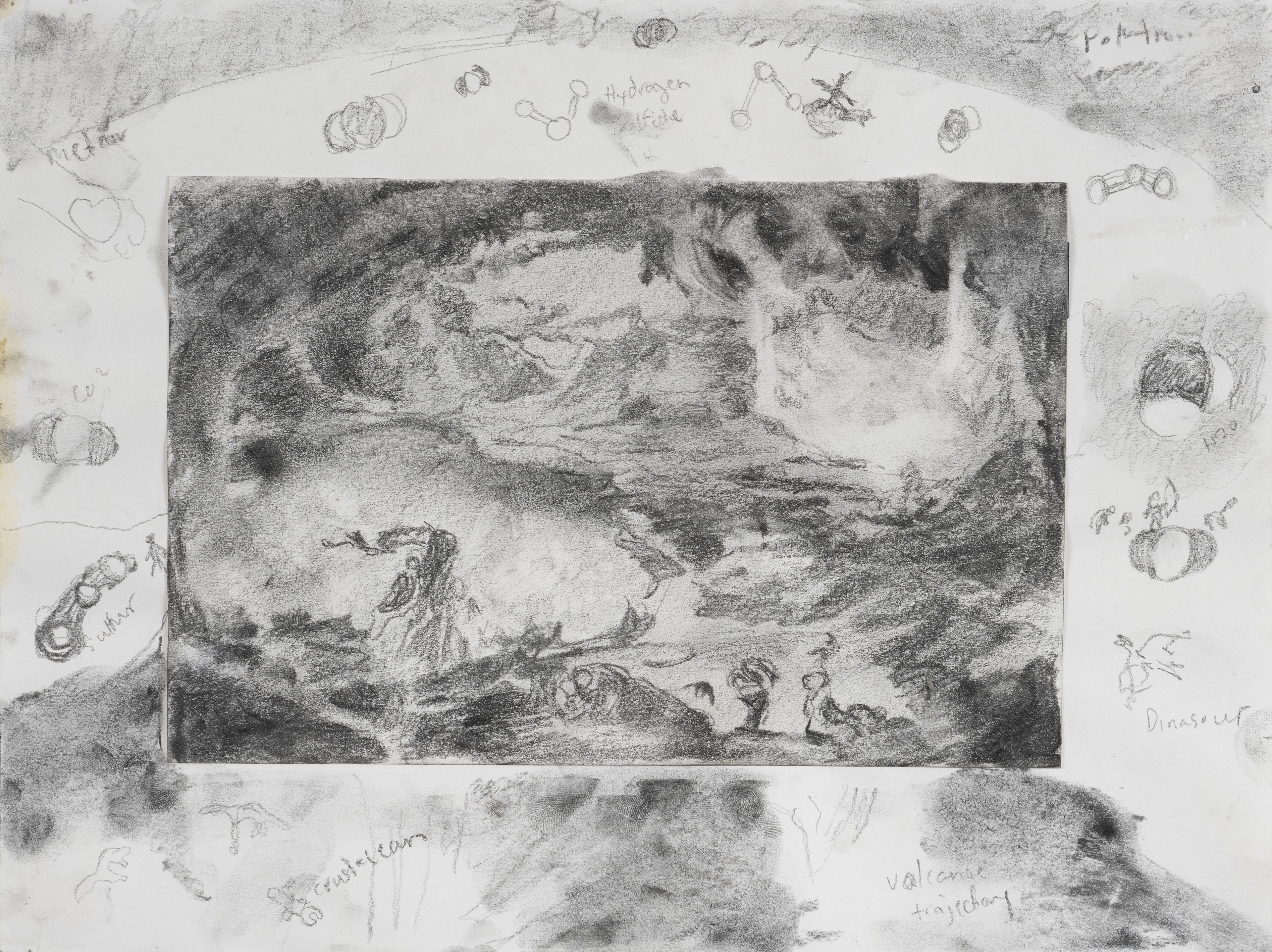 Origin Energy | charcoal and graphite on recycled paper | 12 by 9 inches | 2022