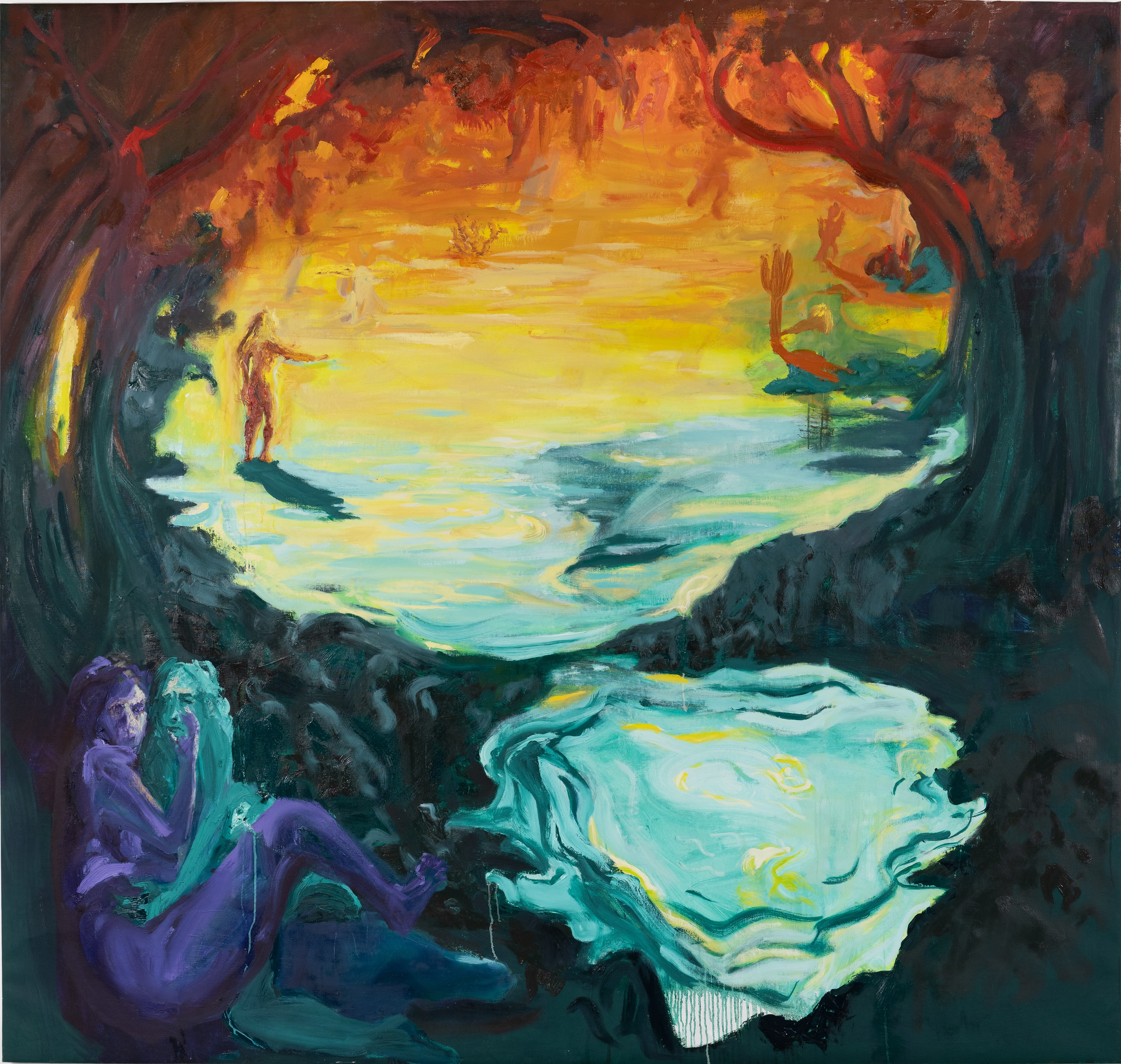 Toxic | oil and acrylic on linen canvas | 84 by 90 by 2 inches | 2023 