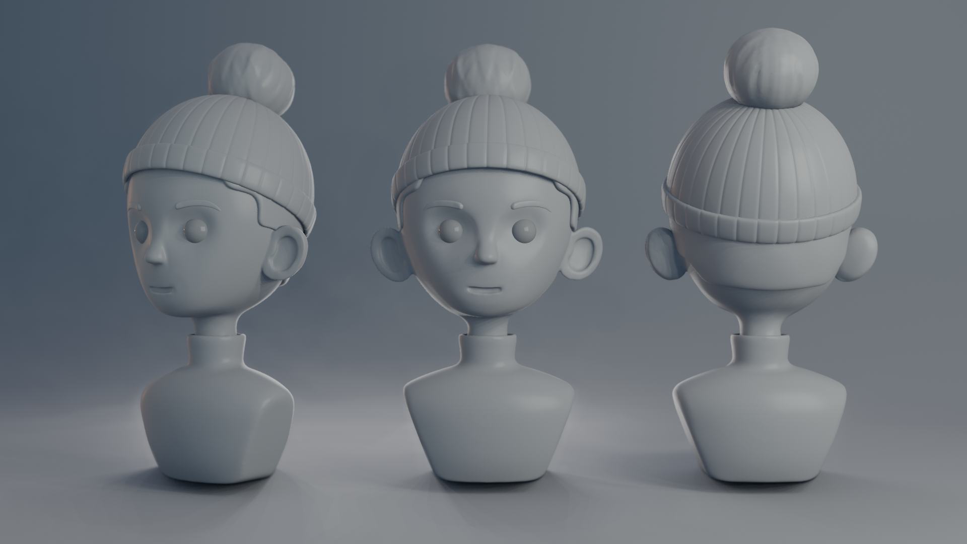 Highpoly of the Cartoon Bust