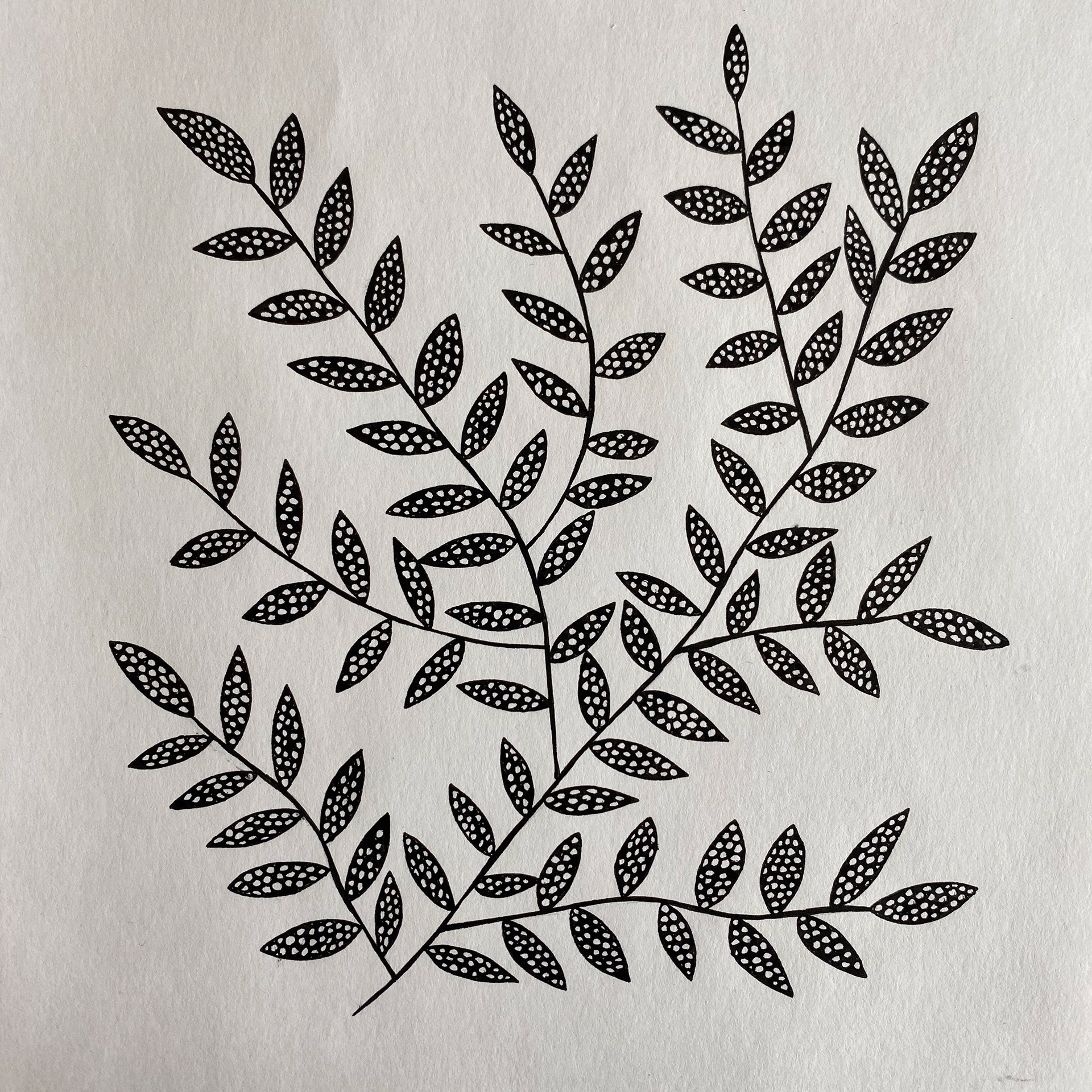 Imaginary Garden, ink on paper, 22 x 22 cm, 2020