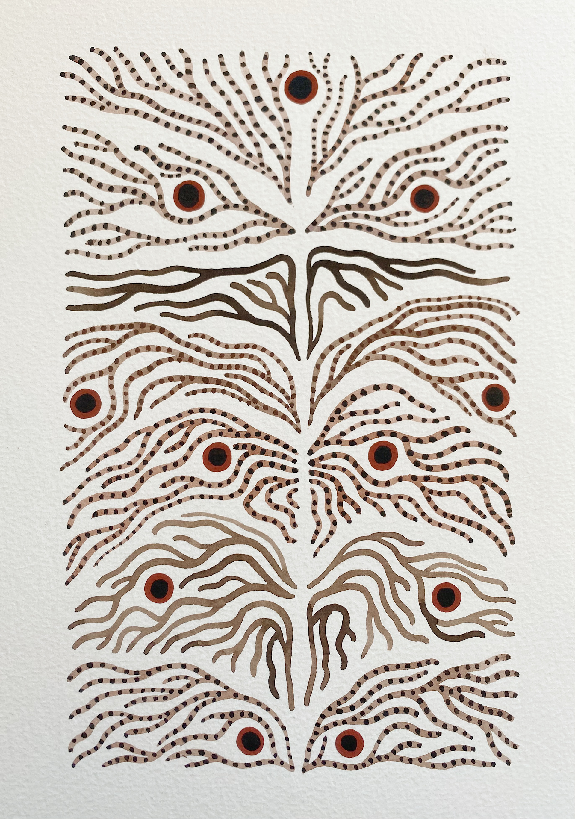 The birds, watercolor on cardboard, 26 x 18 cm, 2023