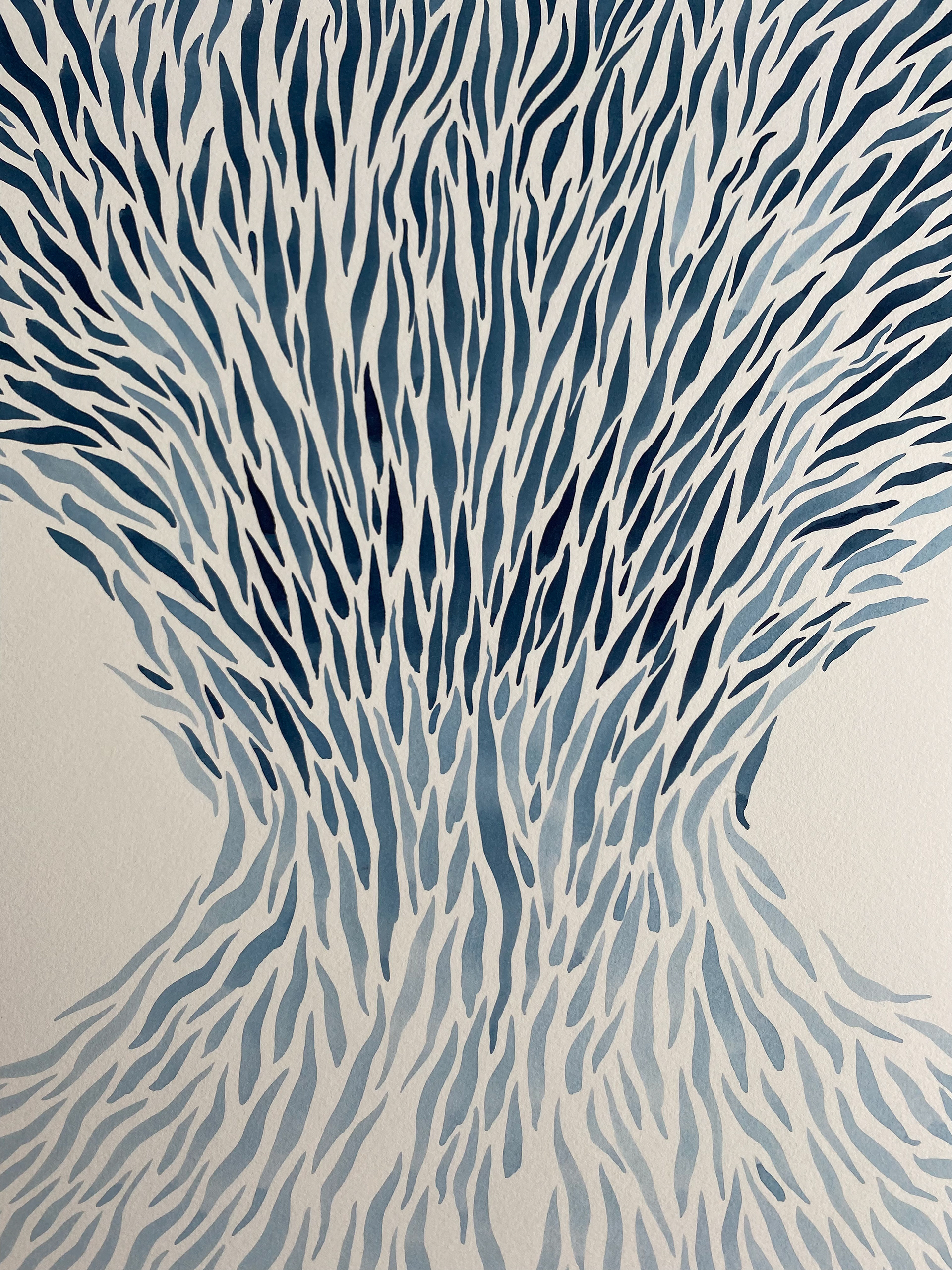 Mirror of Spring, watercolor on cardboard, 31 x 41 cm, 2022