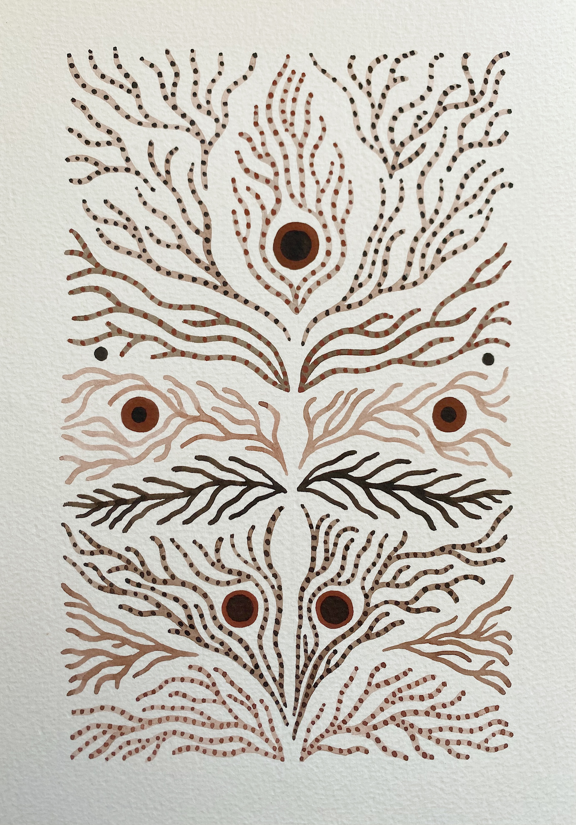 The birds, watercolor on cardboard, 26 x 18 cm, 2023