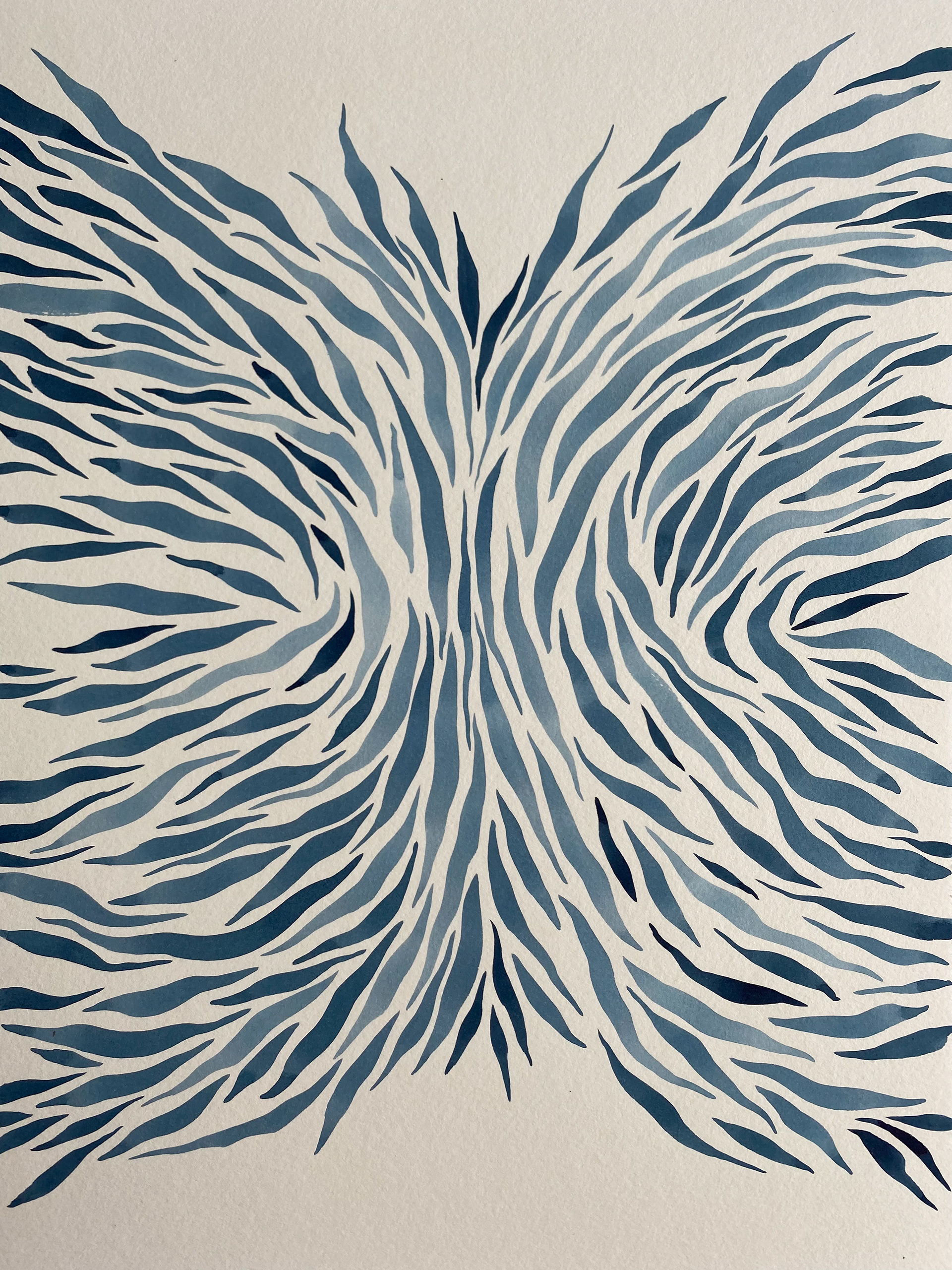 Mirror of Spring, watercolor on cardboard, 31 x 41 cm, 2022