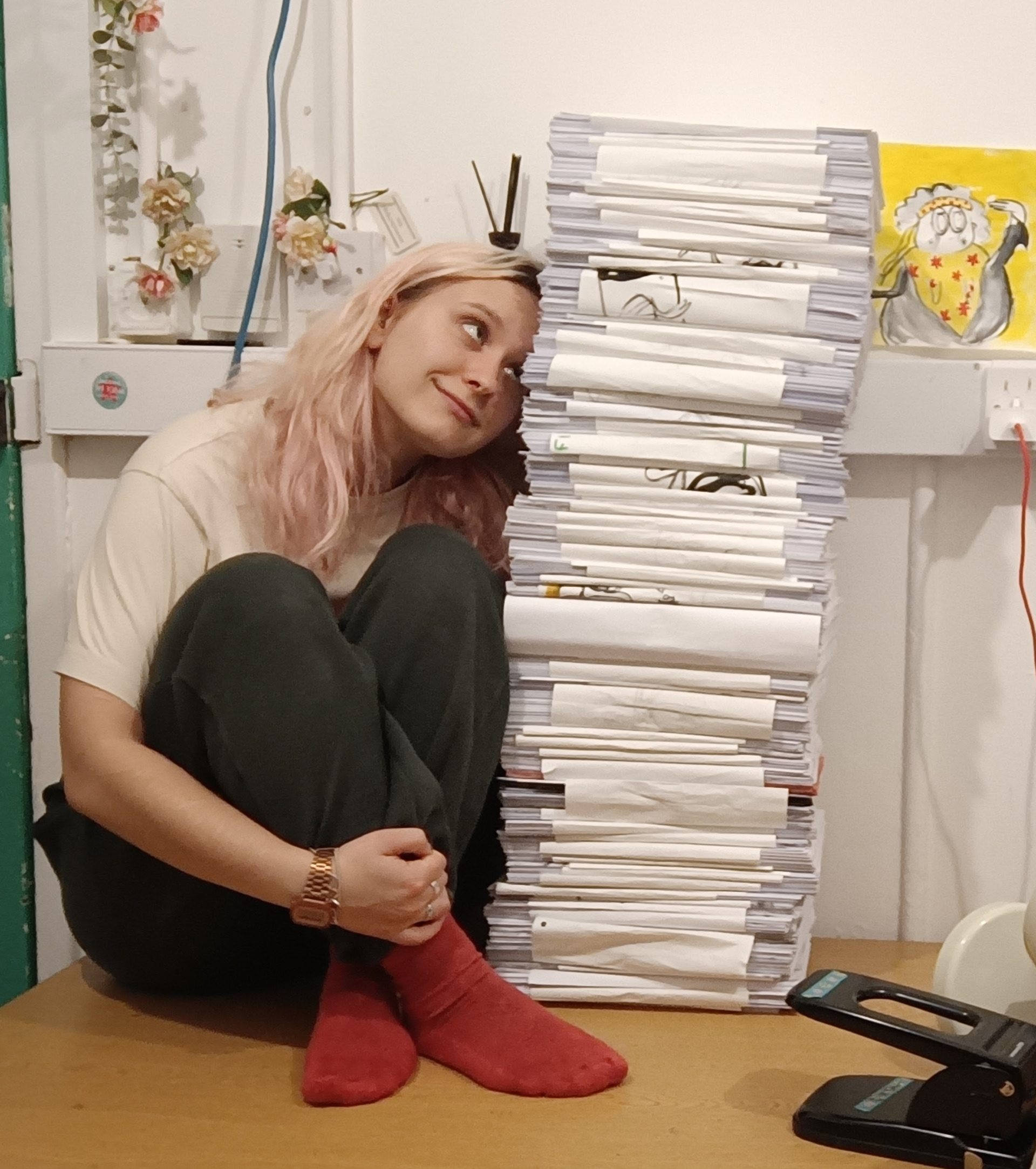 The finished film piled up!