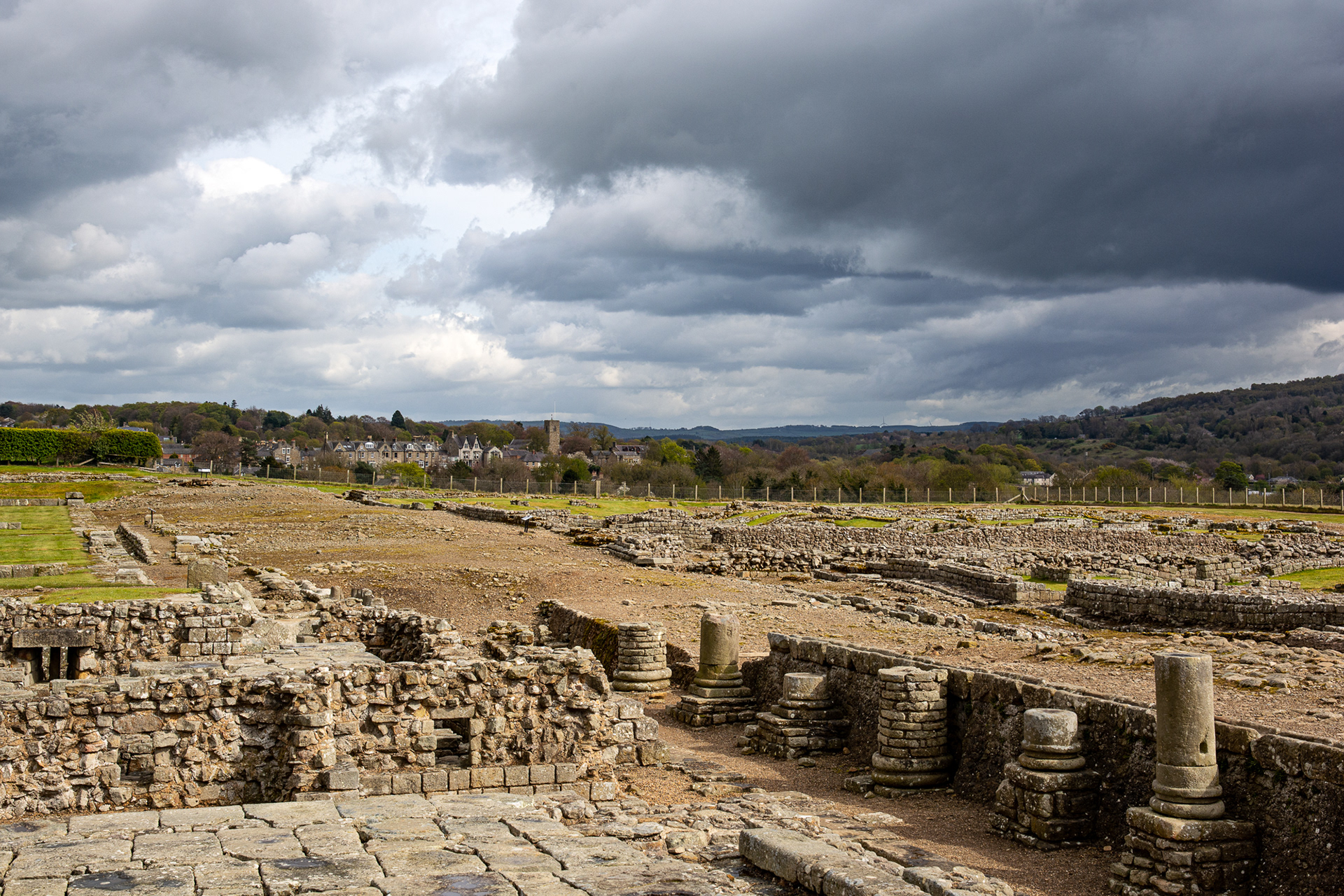 124/365 Roman town at Corbridge with new Corbridge in the background- amazing!