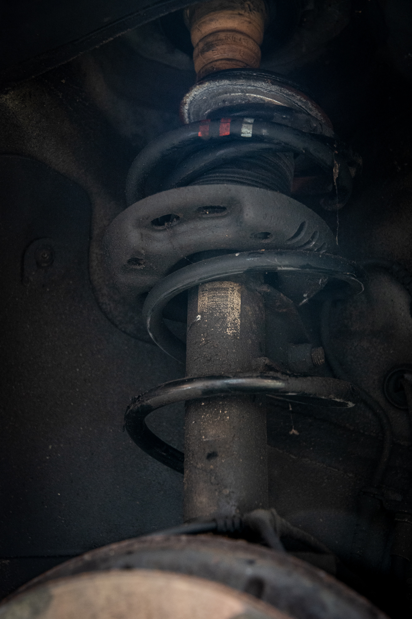 11/365 Coil Spring. Woke to some broken suspension (and a broken boiler!). Basically none of the spring should be below the cup! Kindly towed by the RAC to Solent MOT Centre and it was back up and running in a couple of hours :-)