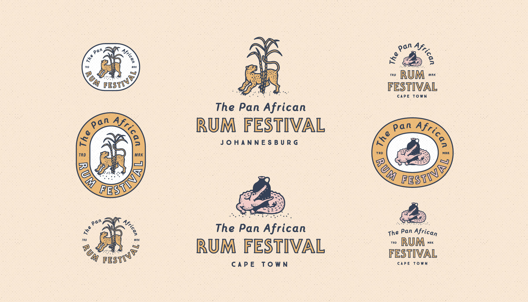 Branding, Hugh Fletcher Cox Design, Cape Town, Graphic design, packaging design, typography, illustration, Pan African Rum Festival, Branding