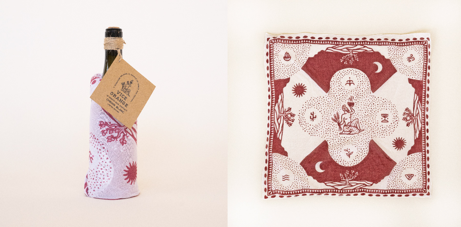 Branding, Hugh Fletcher Cox Design, Cape Town, Graphic design, packaging design, typography, illustration, Noble Vice Wine Festival, Wine Label Design, Bandana Design