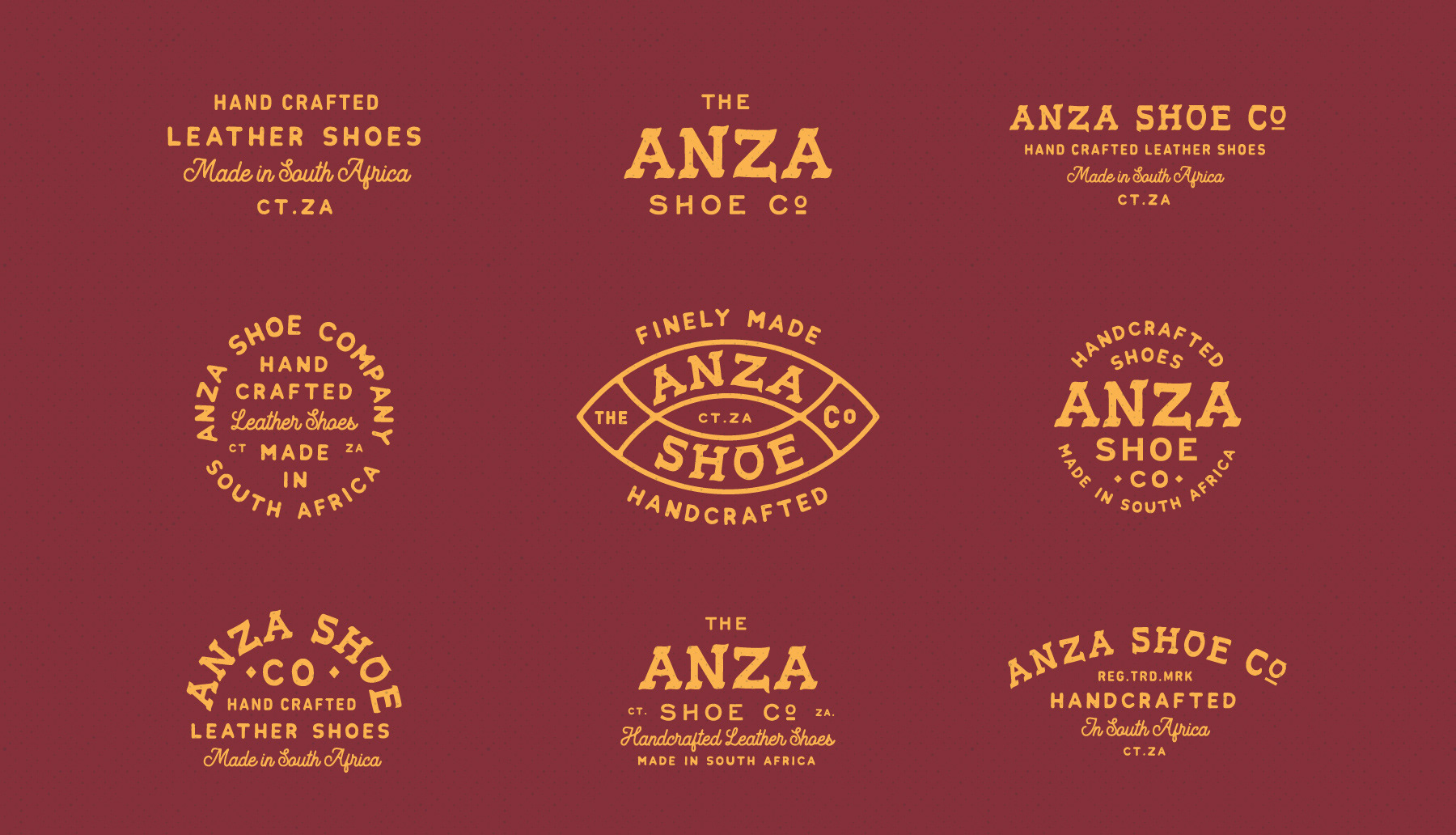 Branding, Hugh Fletcher Cox Design, Cape Town, Graphic design, packaging design, typography, illustration, Anza Shoe Company, Branding