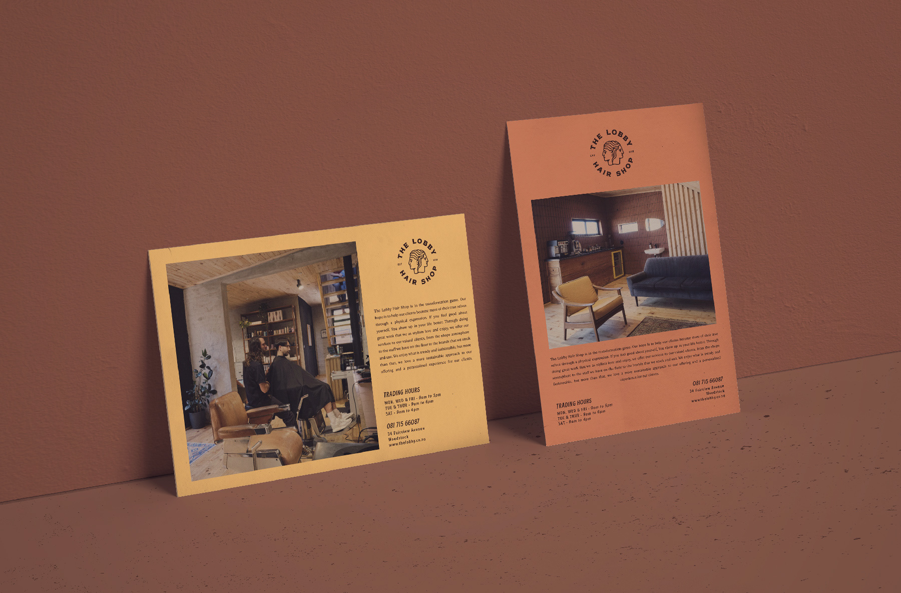 Branding, Hugh Fletcher Cox Design, Cape Town, Graphic design, packaging design, typography, illustration, The Lobby Hair Shop