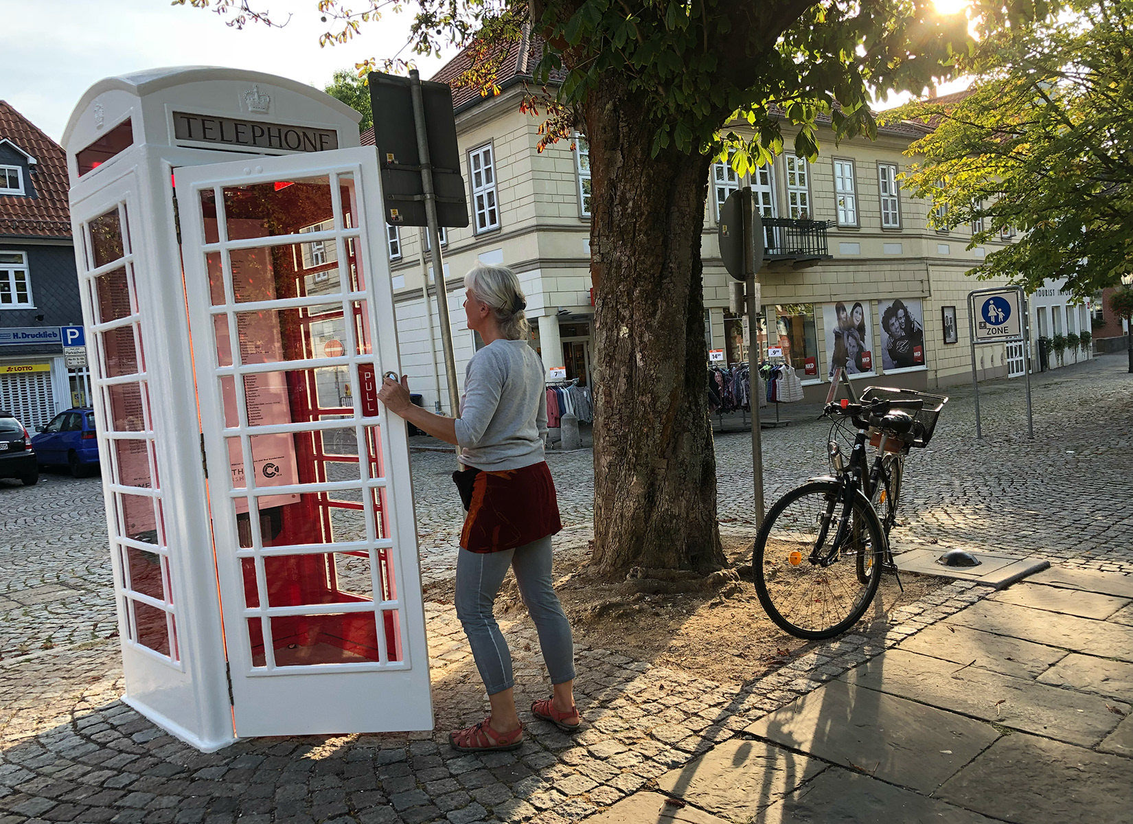 GPO Telephone Box painted white